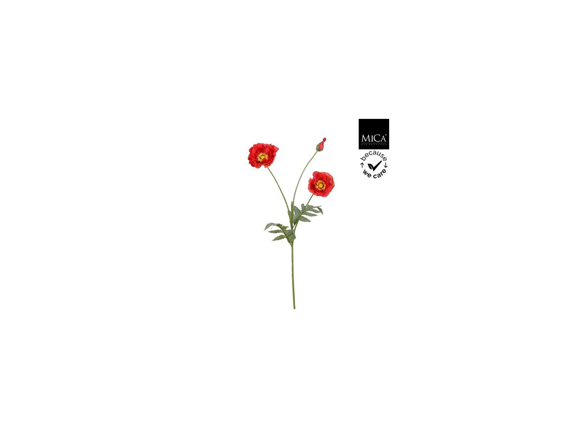 Kunstbloem Klaproos H73cm - Fleur artificielle Coquelicot H73cm
