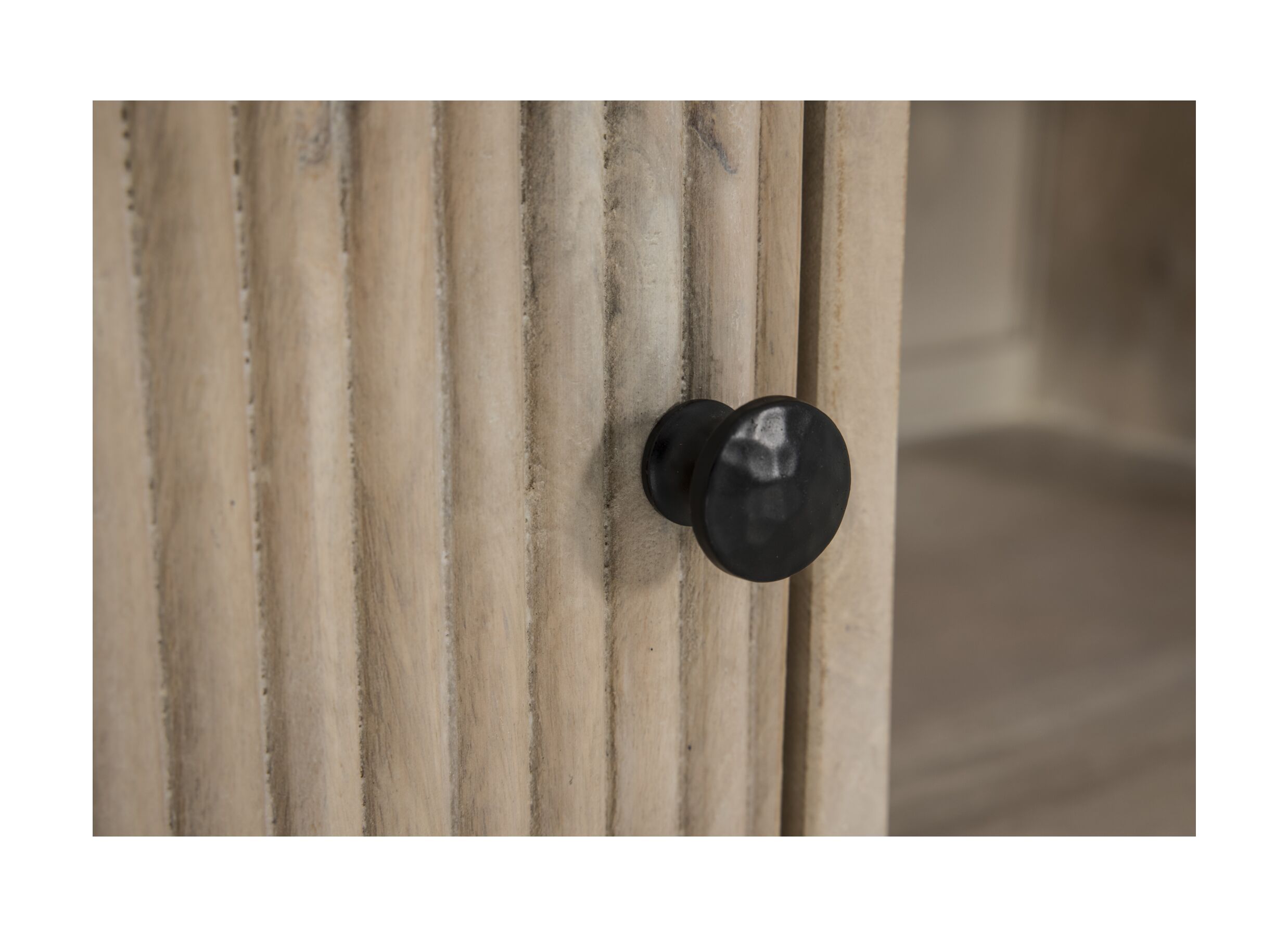 Detailfoto - Tv-meubel Limes 180cm - mango massief - wit & beige