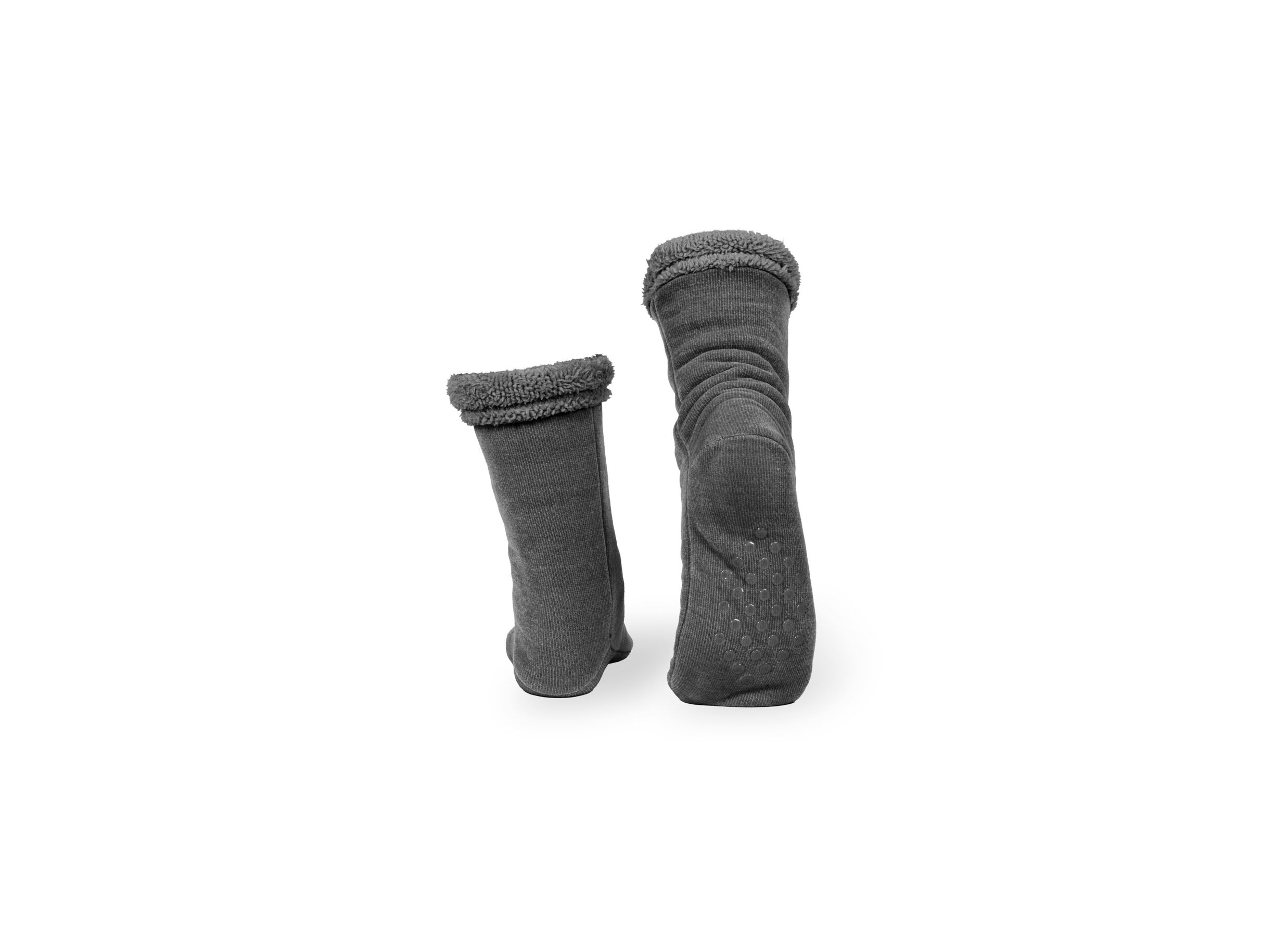 Overzichtsfoto - Sokken 43x11cm chenille grijs