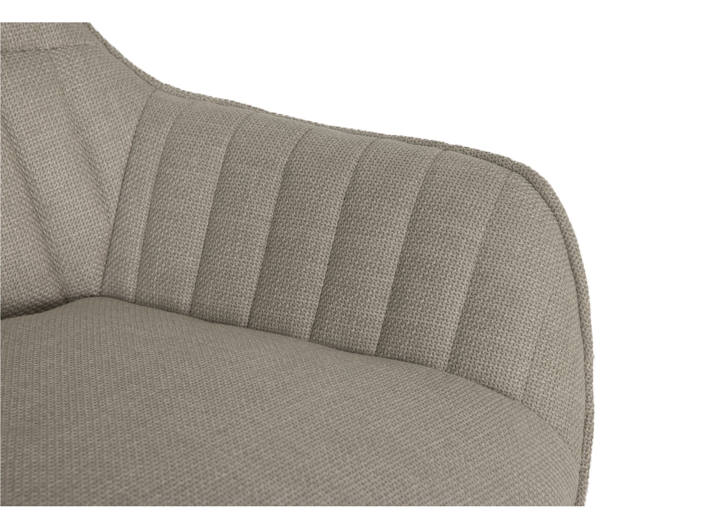 Fauteuil pivotant Tauris 78x90x82cm - tissu - beige