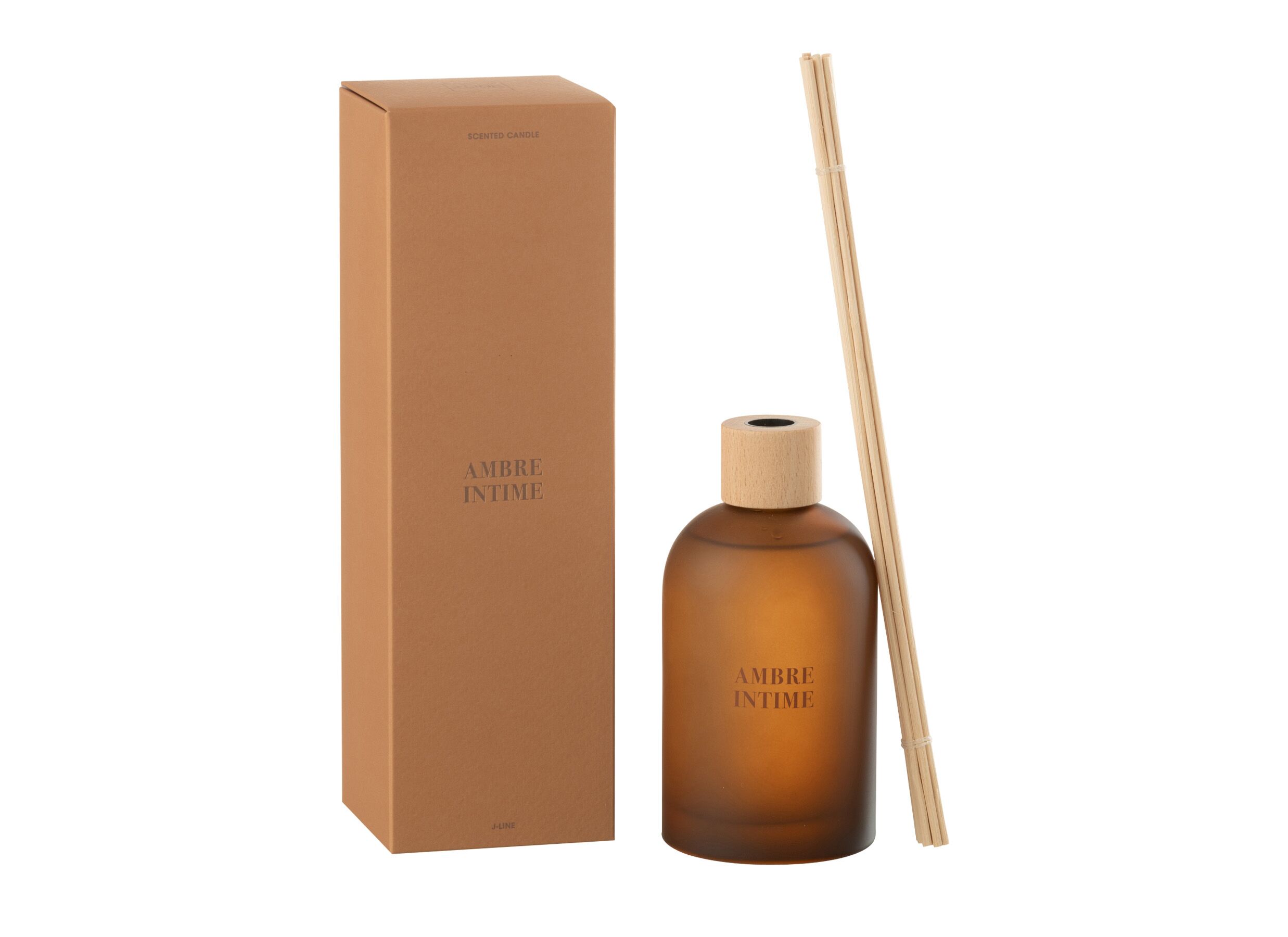 Aperçu - Bâtonnets parfumés Ambre Intime 250ml - verre - orange