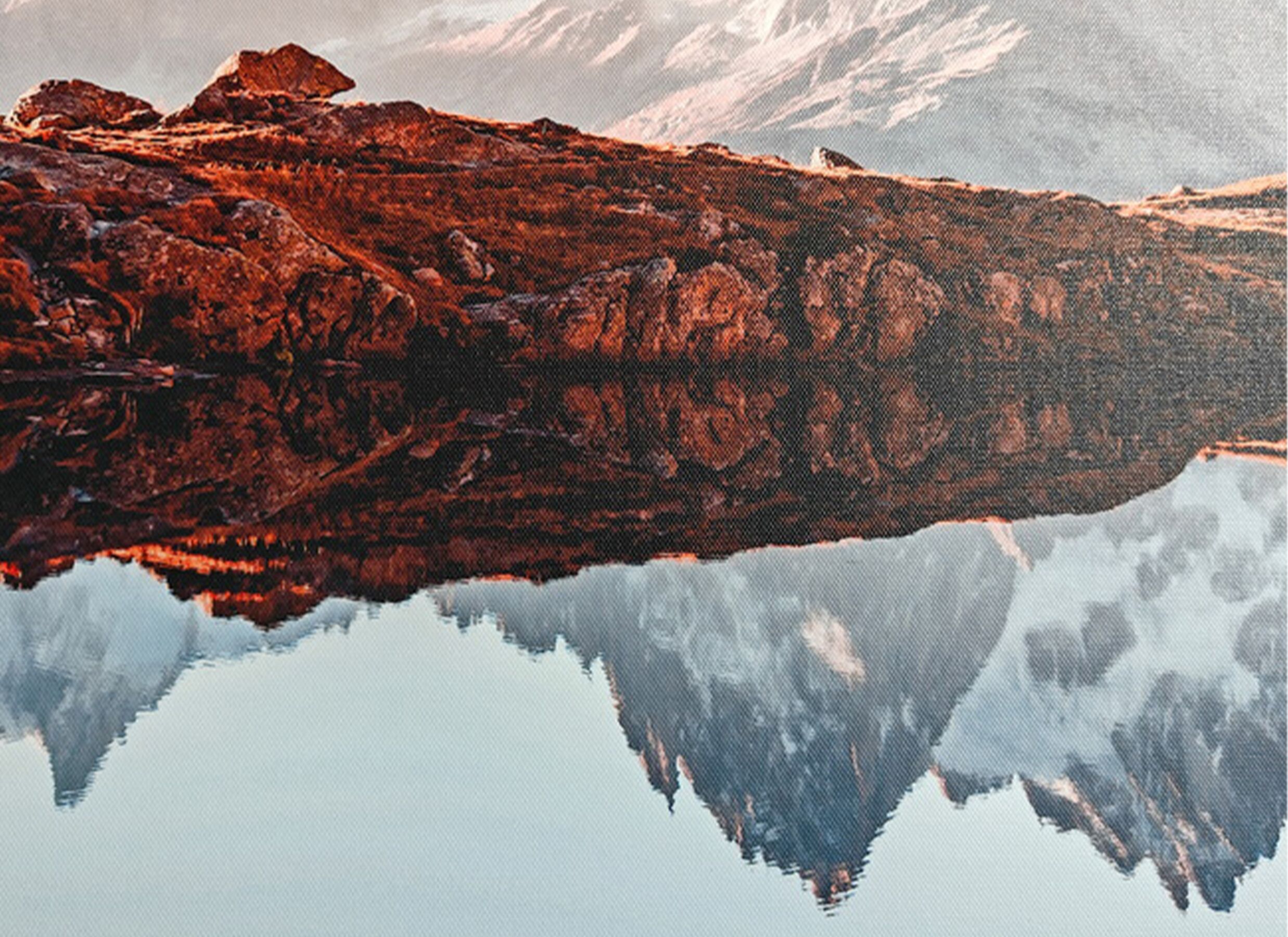 Detailfoto - Print op canvas Mountains 140x50cm