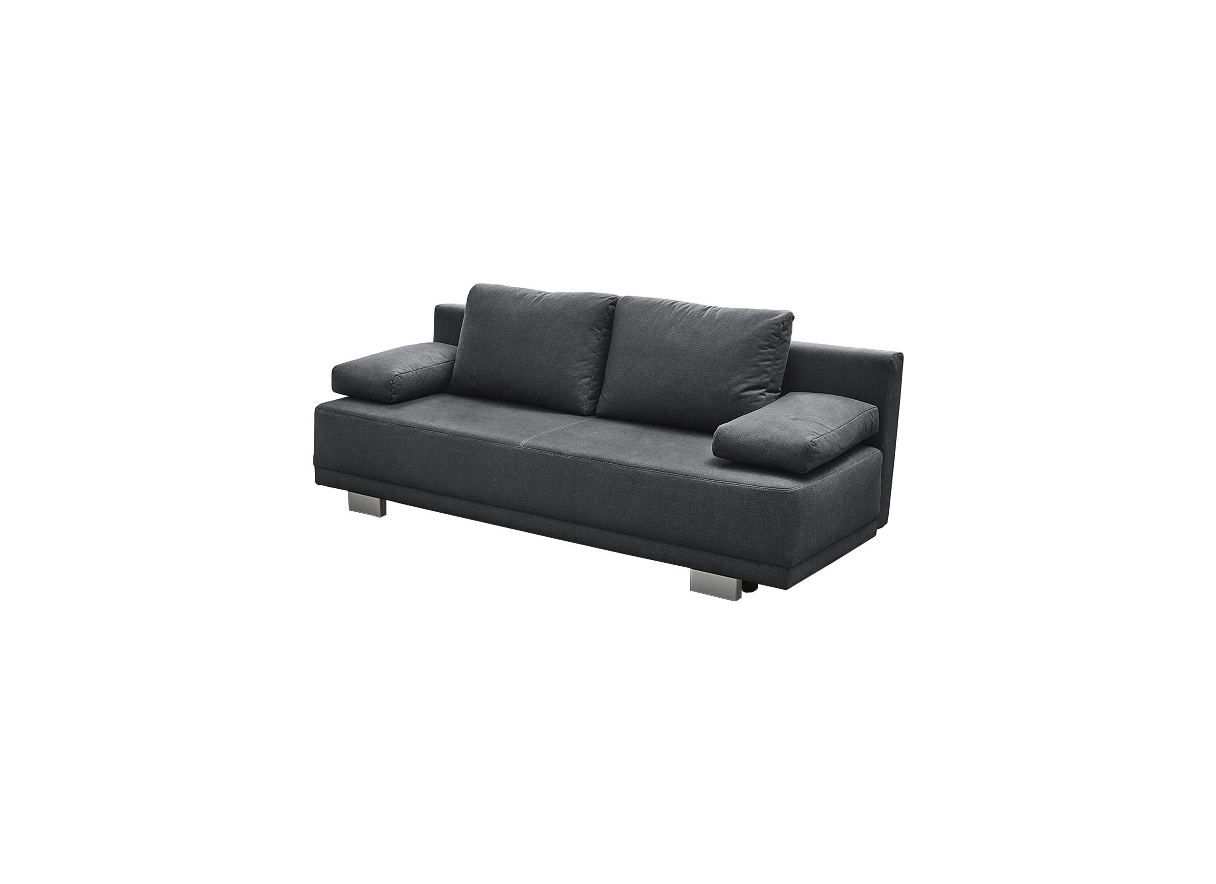 Canapé-lit Luzio 2 personnes tissu anthracite - Canapé-lit Luzio 2 personnes tissu anthracite