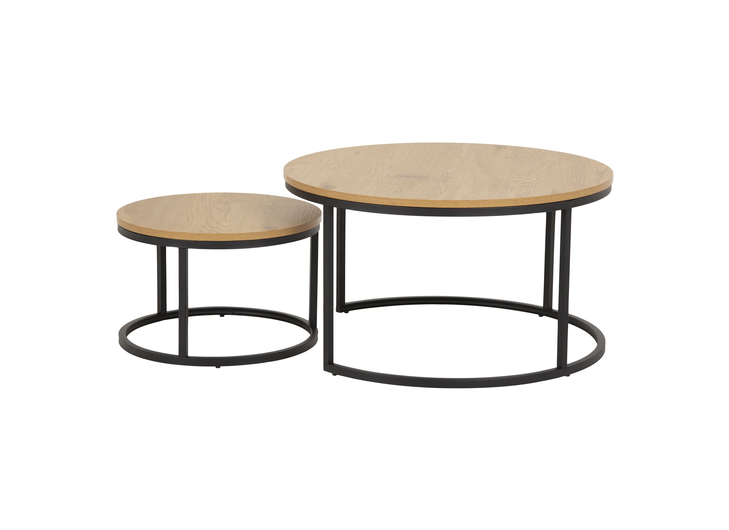 Bijzettafel Ø80cm set van 2