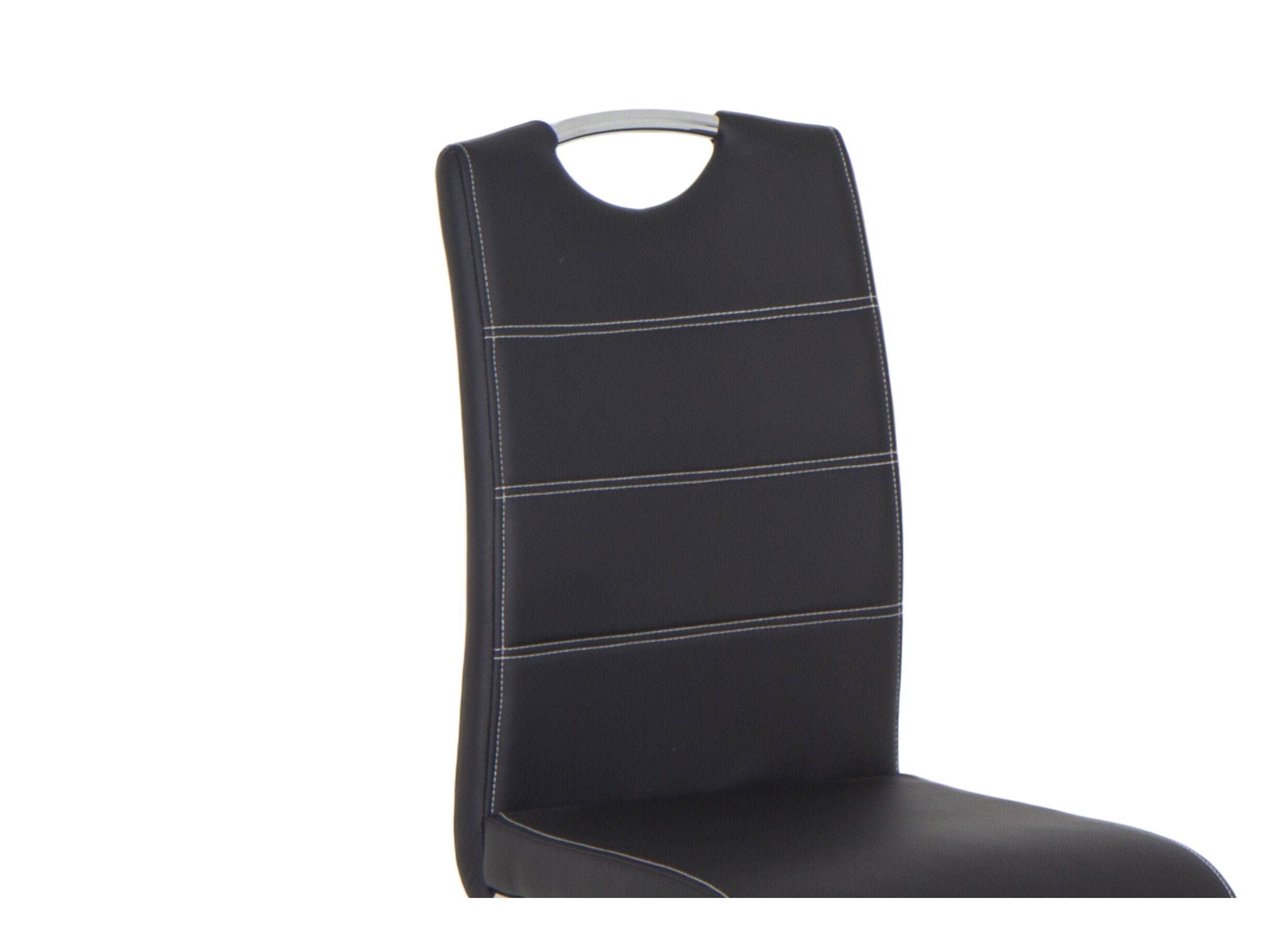 Detailfoto - Stoel Masters lederlook zwart