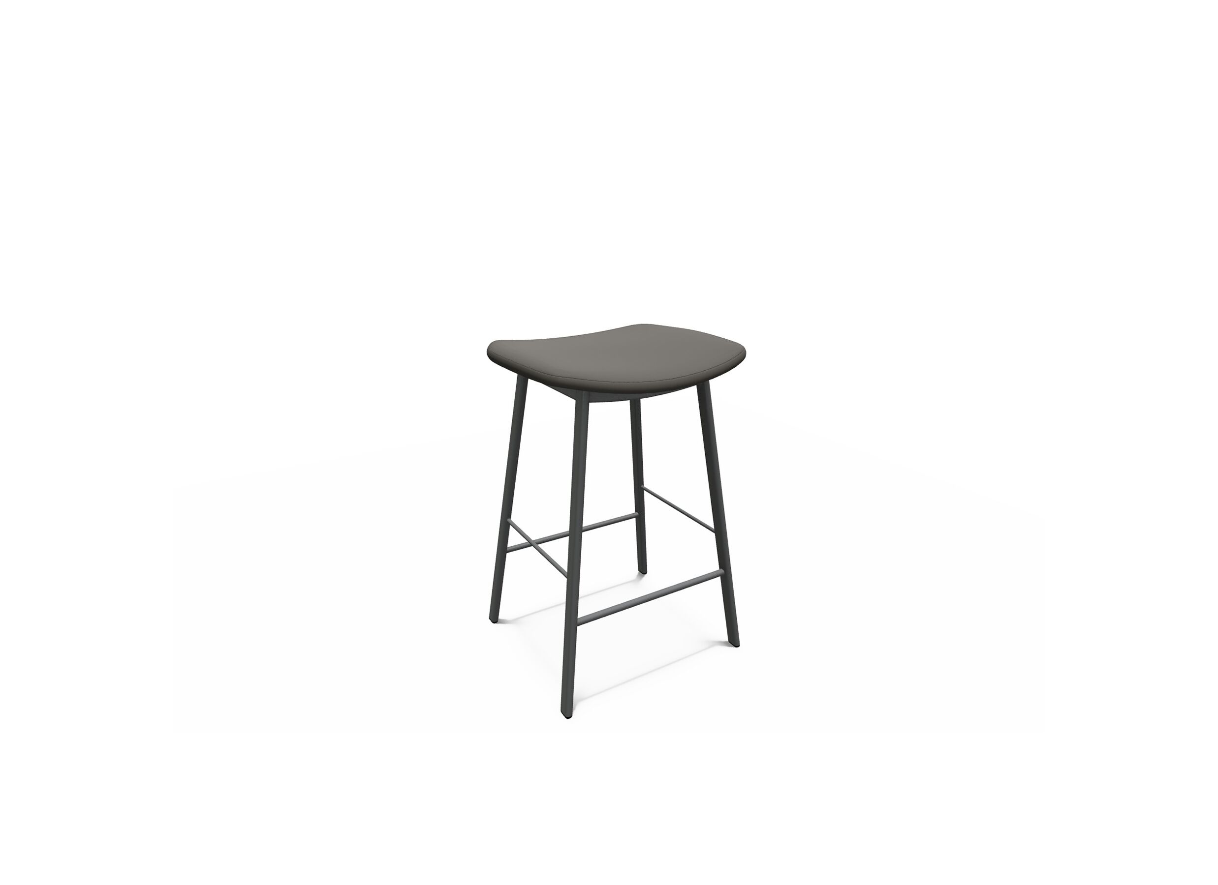Tabouret de bar Ami HA65cm similicuir anthracite - Tabouret de bar Ami HA65cm - similicuir - sotega anthracite