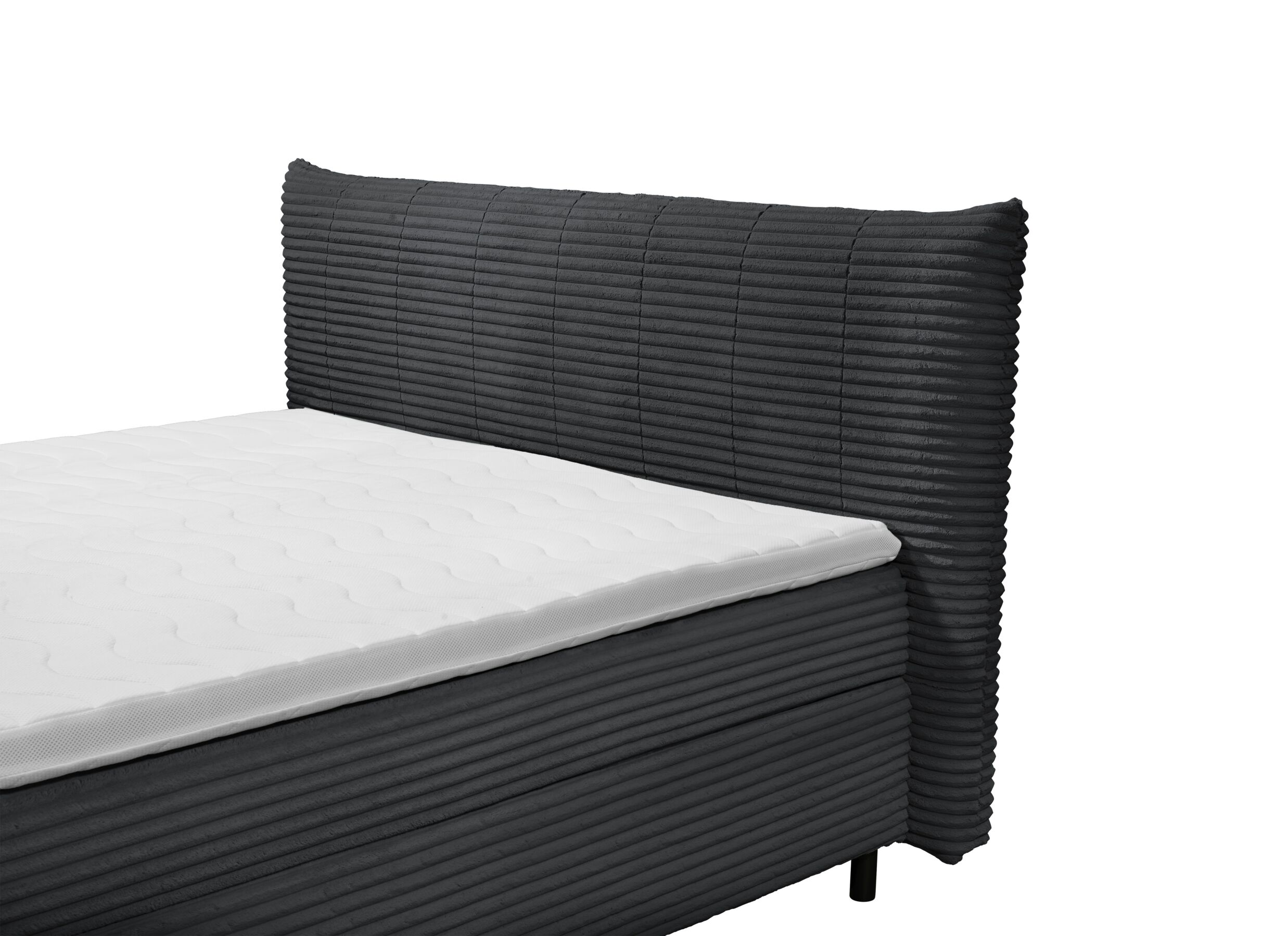 Detail - Boxspring Seattle 160x200cm - tissu - noir