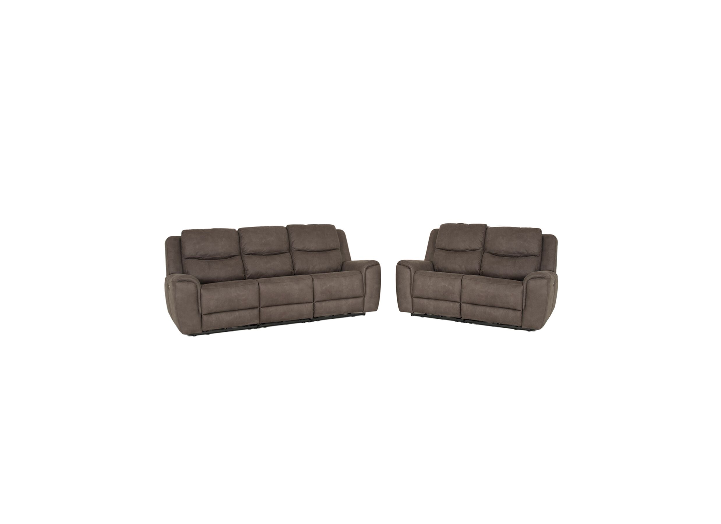 Zetel Cluny 3+2-zit - stof - grijsbruin met relax - Zetel Cluny 3+2-zit - stof - grijsbruin met relax