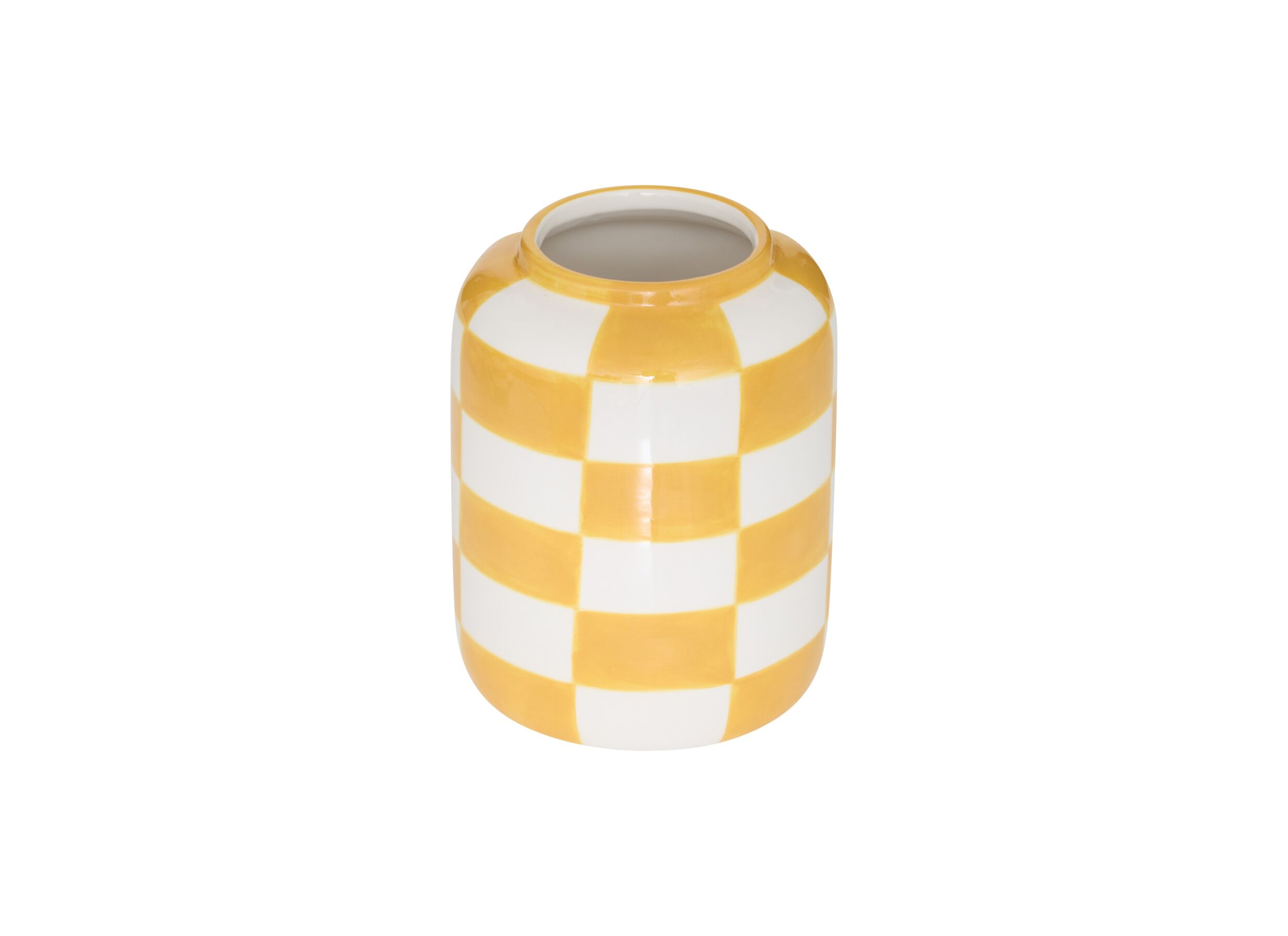 Aperçu - Vase Damier H14cm - dolomite - multicolore