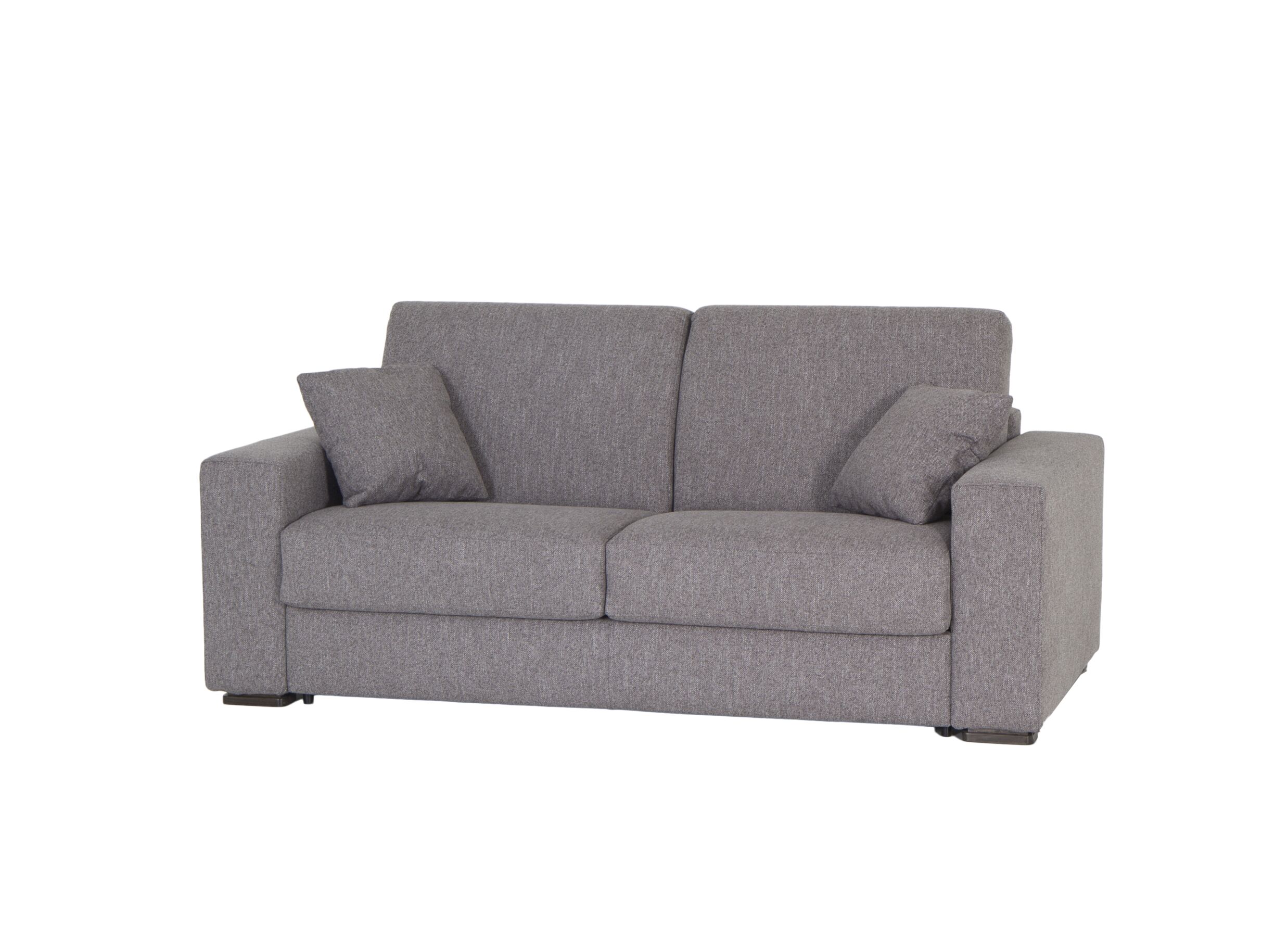 Canapé-lit 2 personnes tissu gris - Canapé-lit 2 personnes tissu gris