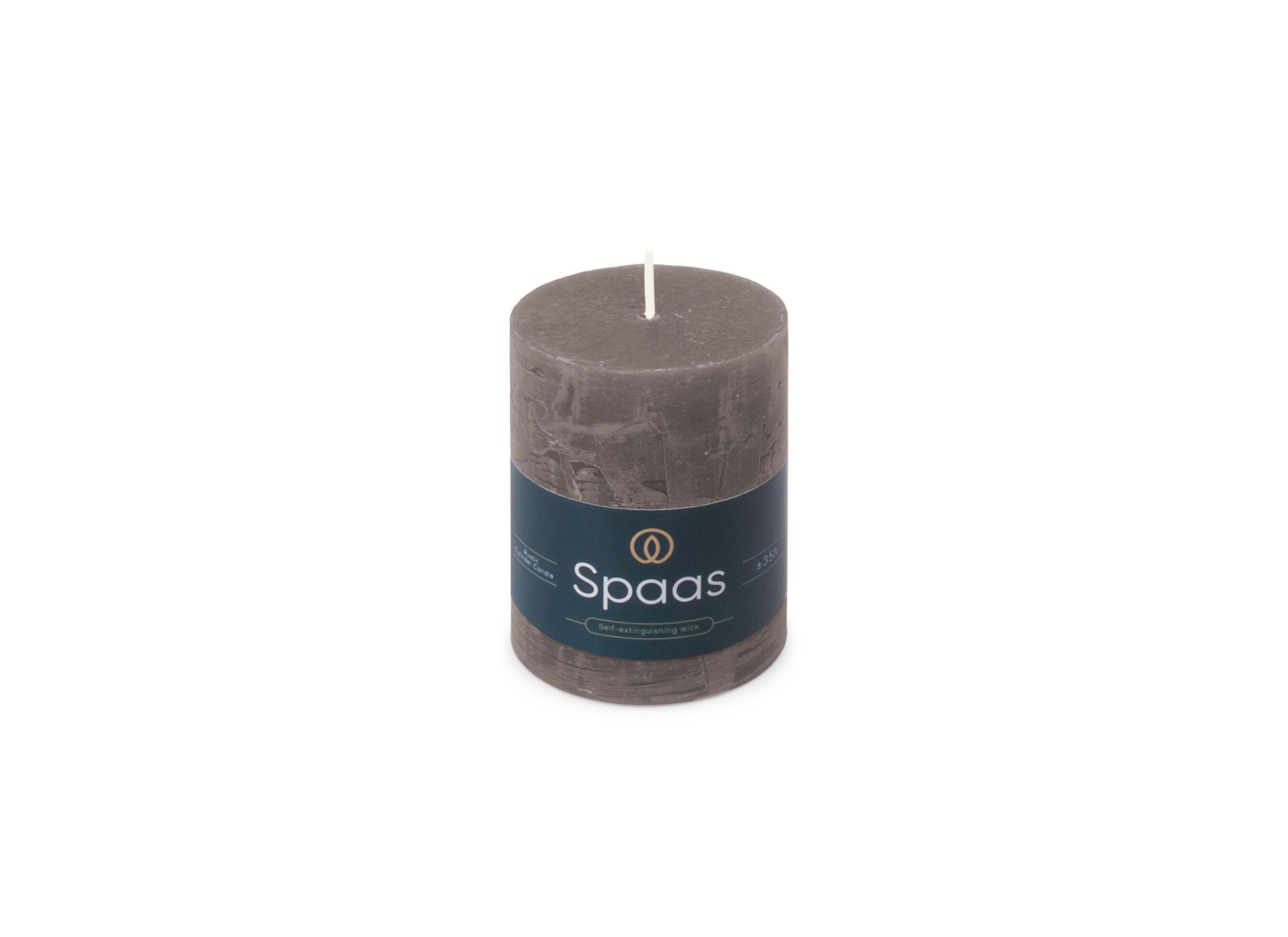 Kaars Cilinder Rustiek taupe - Bougie Cylindre Rustique taupe