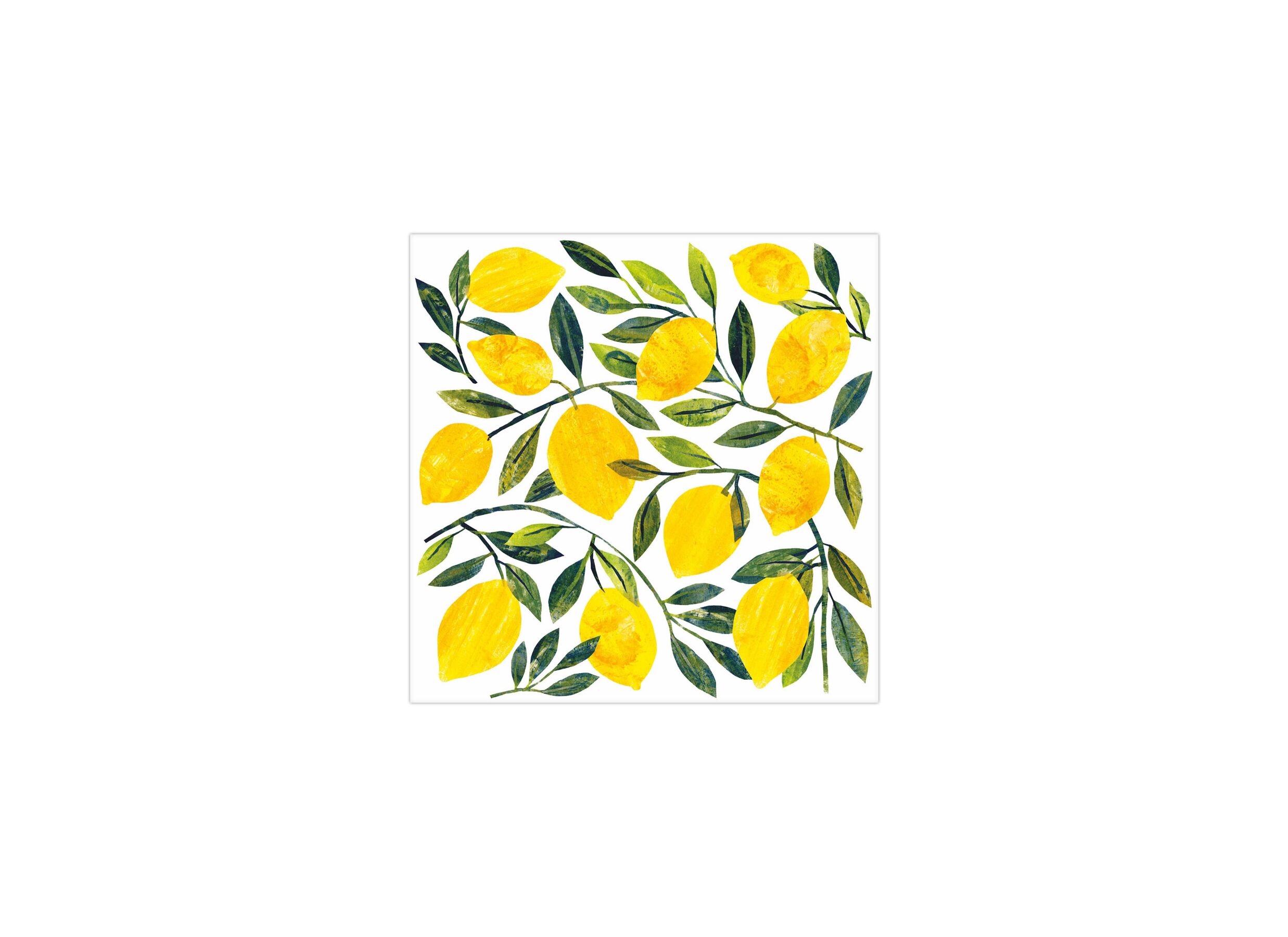 Plus Important - Serviette Tracey's Citronella 25x25cm - papier - multicolore - 20 pièces
