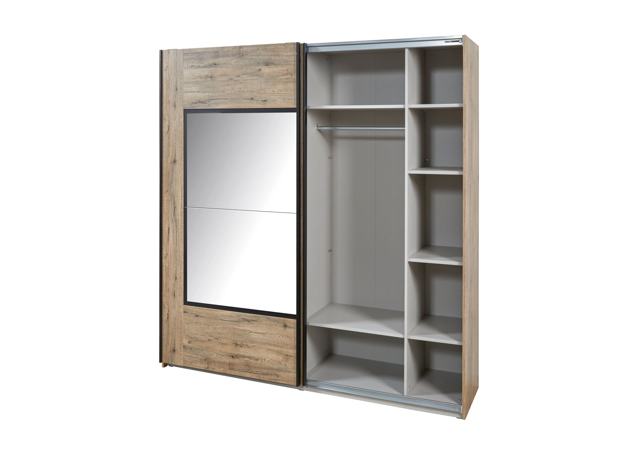 Armoire à portes coulissantes 217cm - décor - chêne scarlet