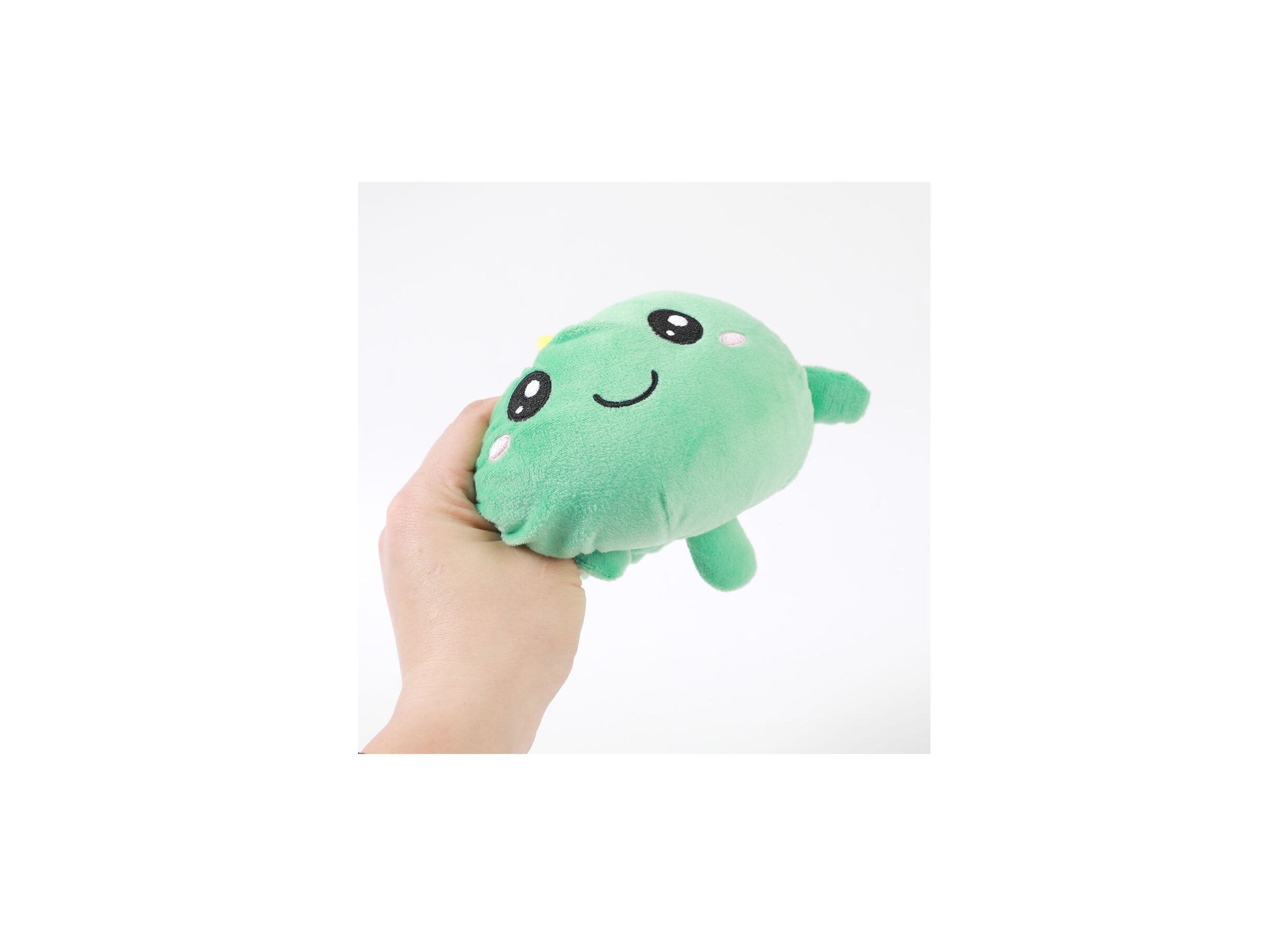 Overzichtsfoto - Kussen Squishy Hello Dino Ø13cm - stof - groen