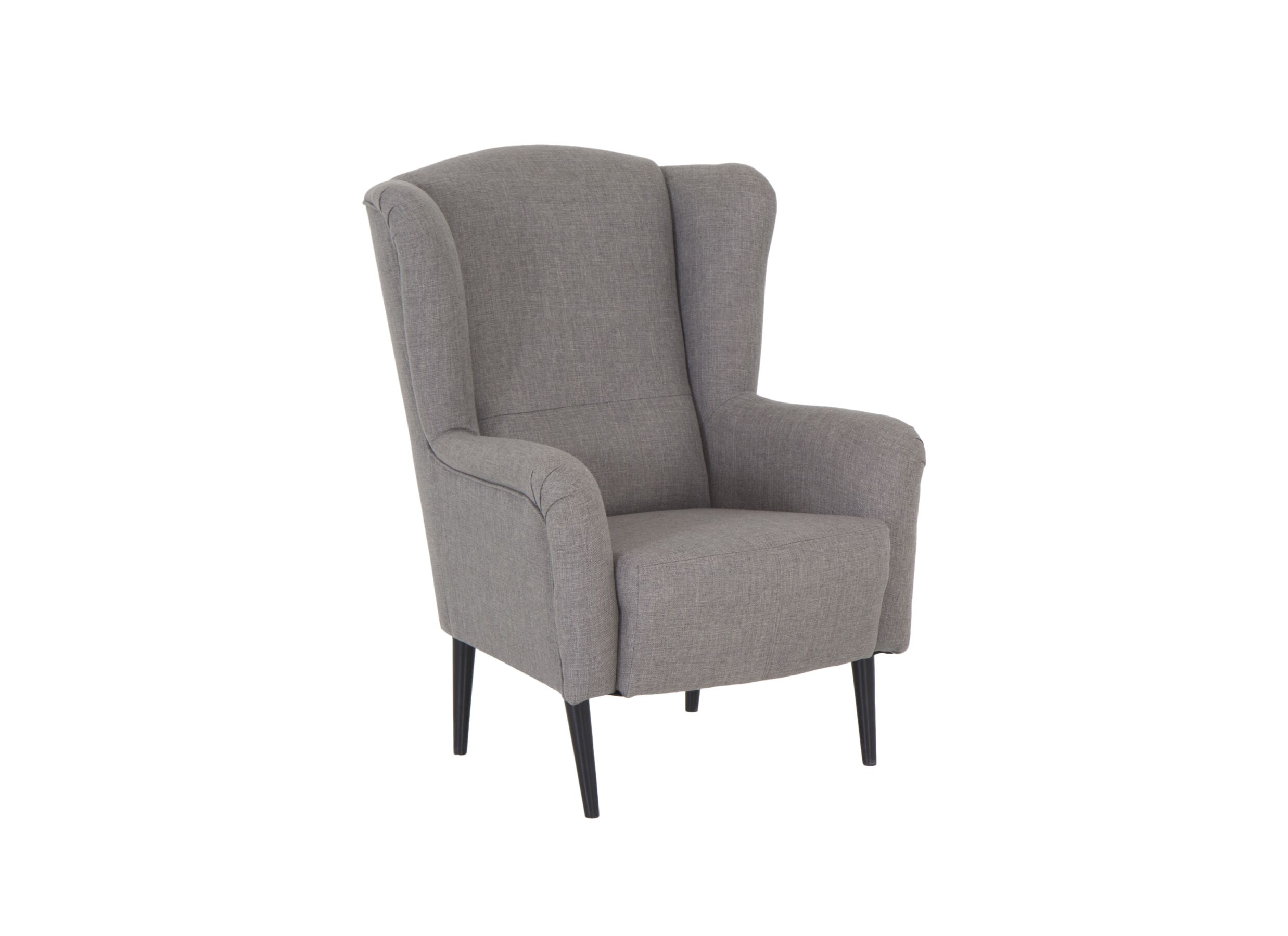 Fauteuil et pouf Canto 76x80x107cm - tissu - taupe