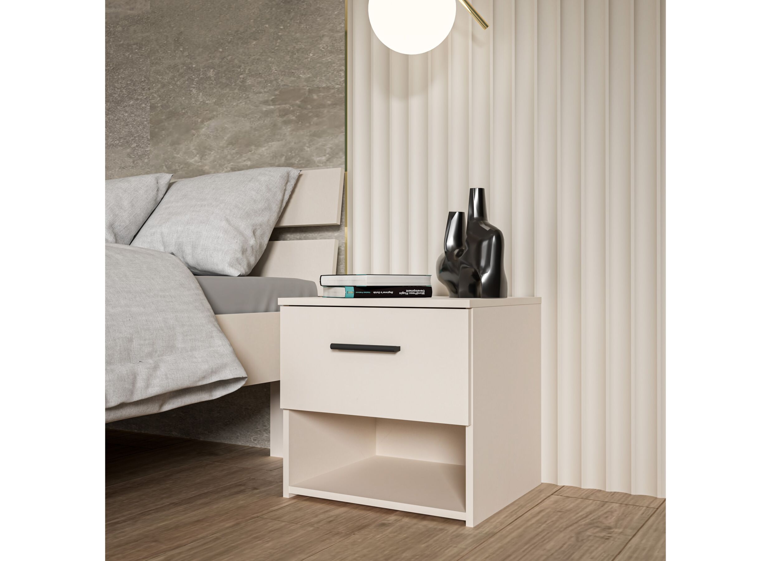 Foto ambiance - Table de chevet Ingalill 45x44x41cm - décor - sand