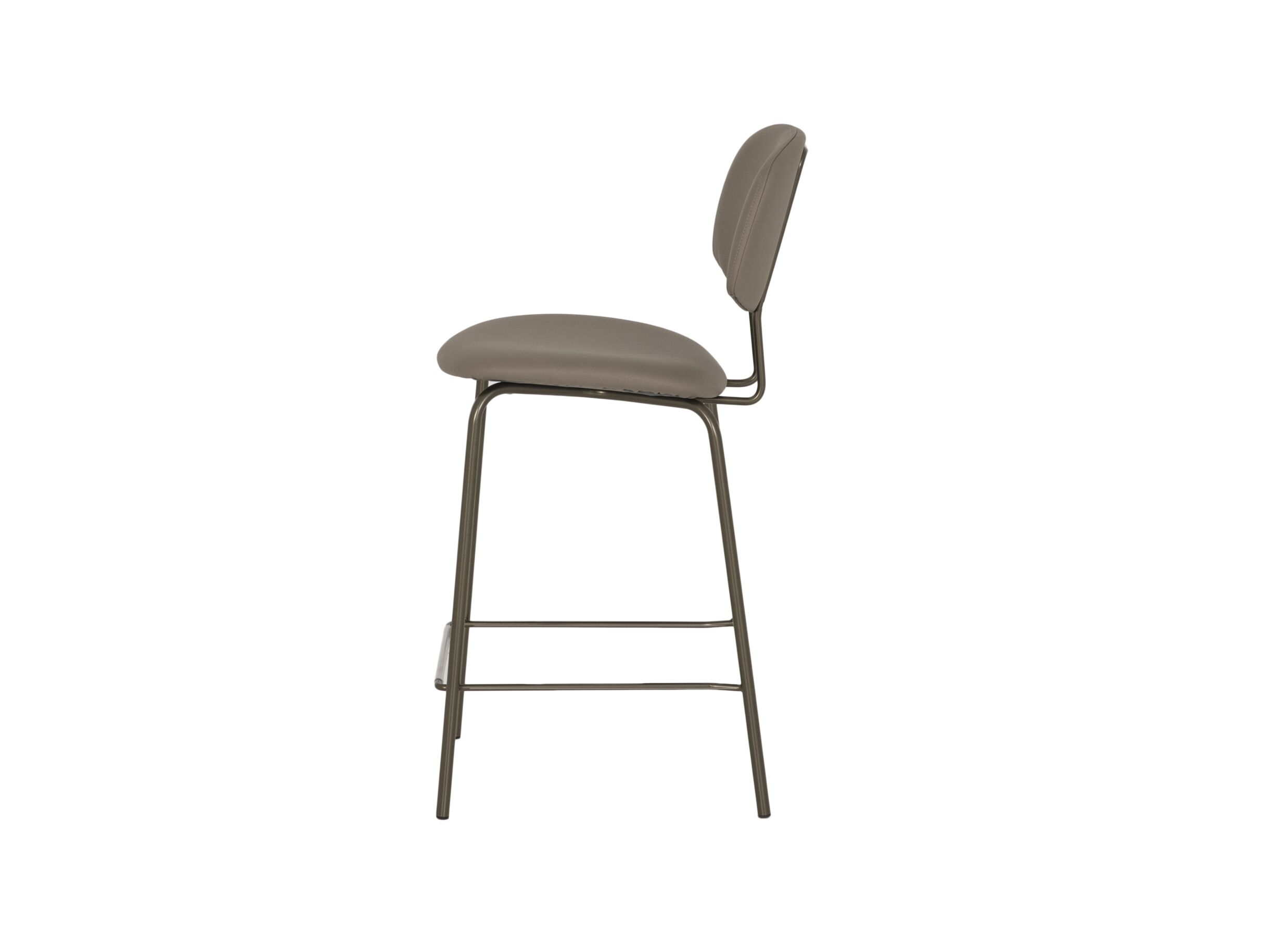 Barstoel Bistro ZH65cm - lederlook - donkerbrons/fango