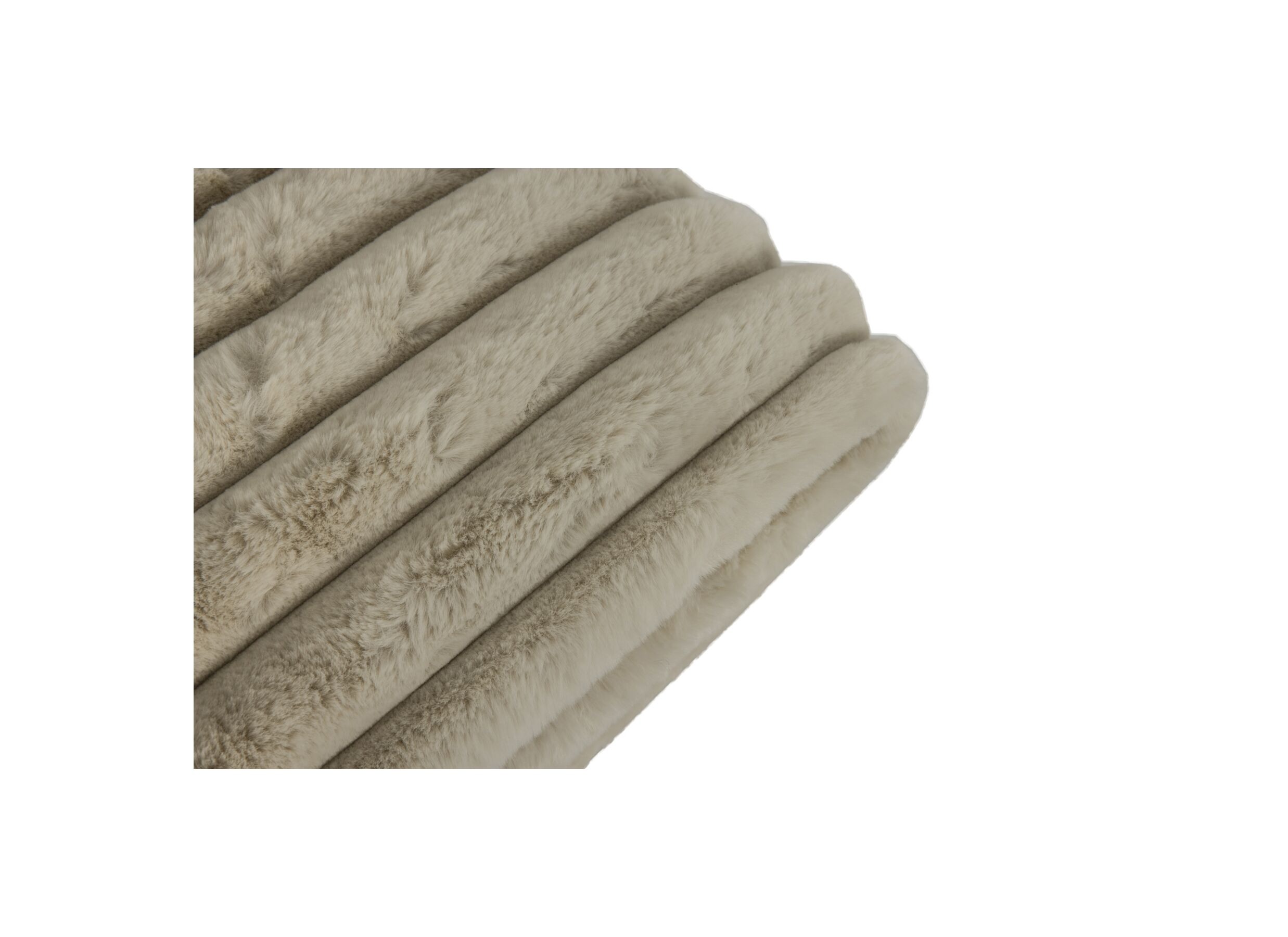 Detail - Plaid Gabriella 150x200cm - imitation fourrure de lapin - beige