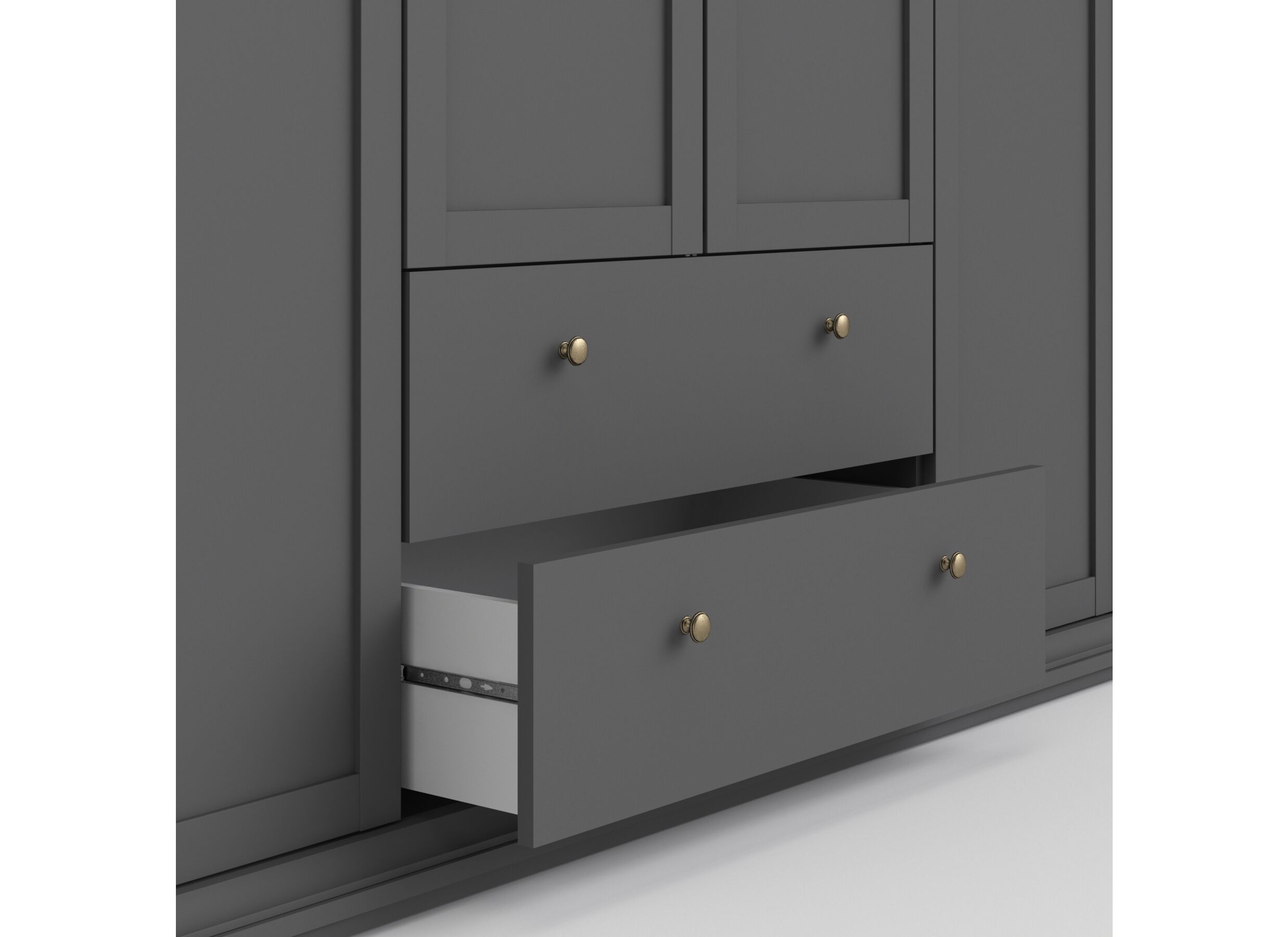 Garde-robe Paris 181cm - décor - gris mat