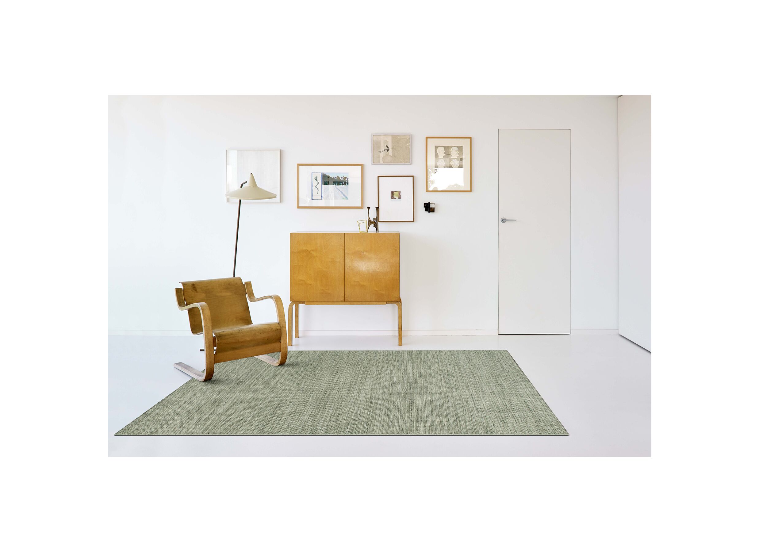 Foto ambiance - Tapis Himalaya 200x290cm - laine - gris clair
