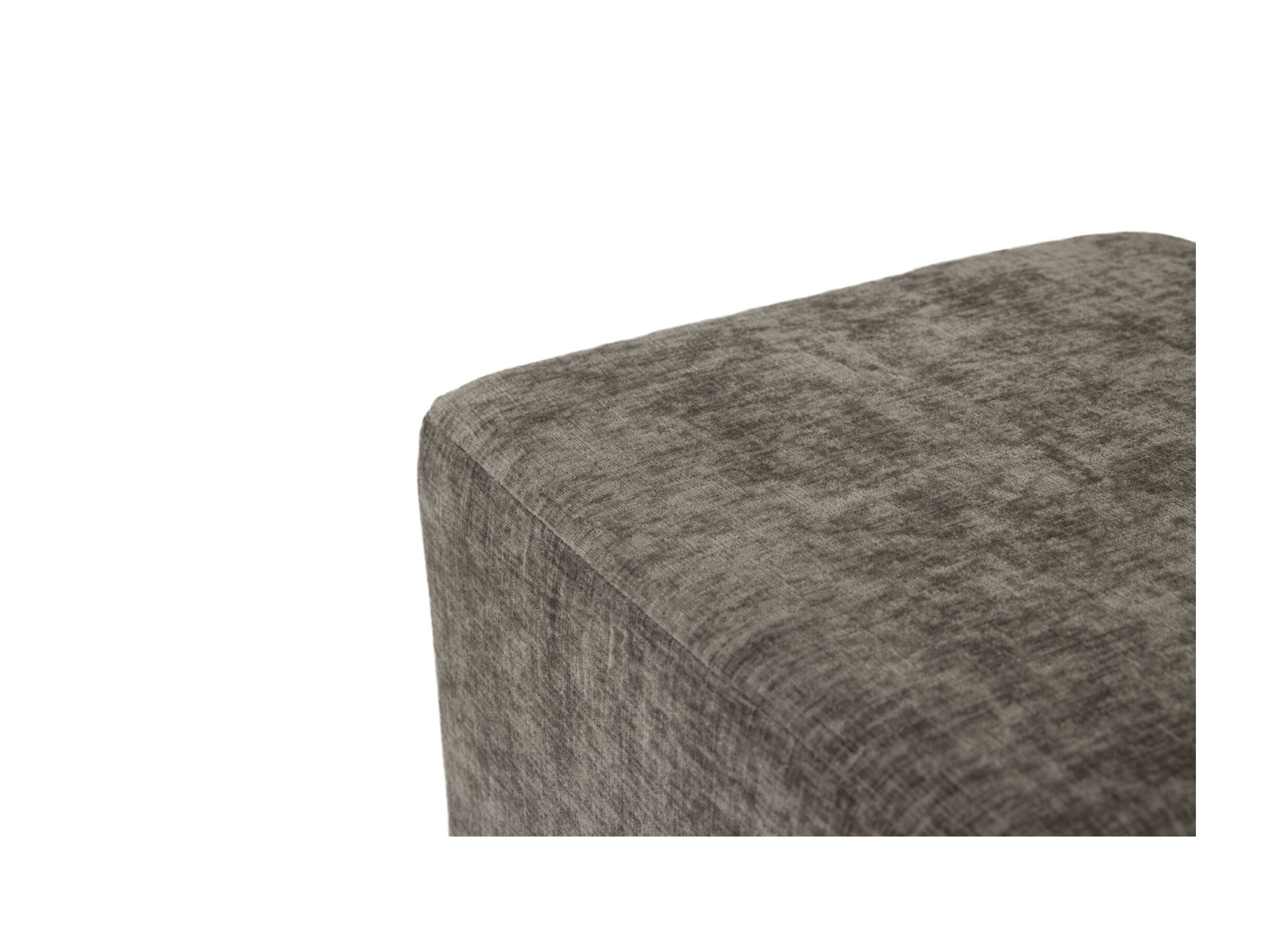 Detailfoto - Poef Daddy 41x41cm - ribfluweel - donkergrijs