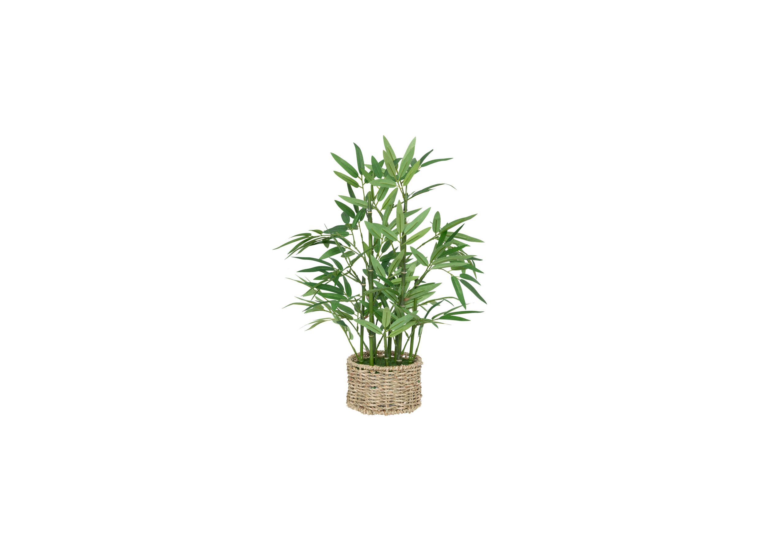 Kunstplant Bamboe H46cm - rotan/kunststof - groen/beige - Plante artificielle Bambou H46cm - rotin/plastique - vert/beige