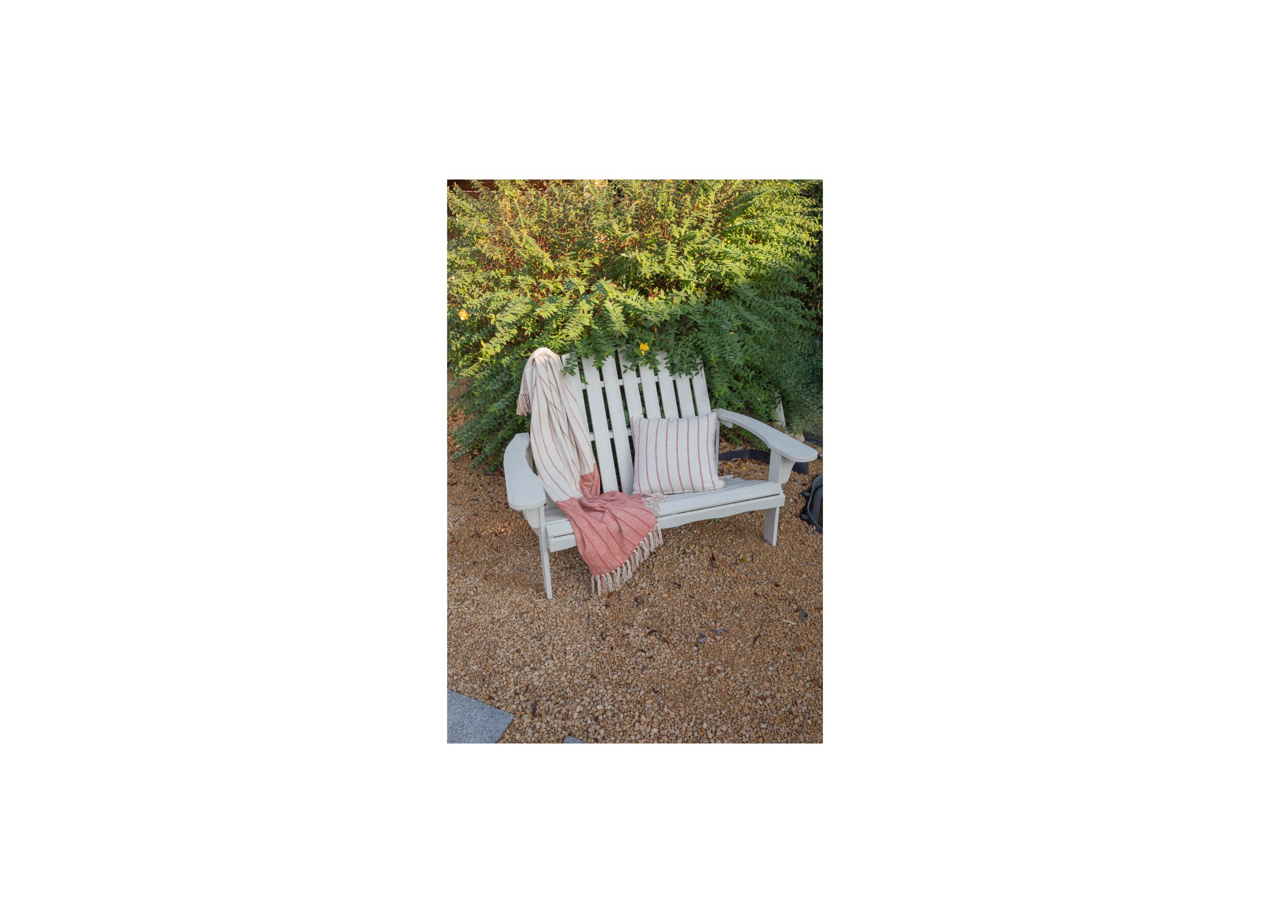 Photo ensemble - Plaid Alma 160x130cm - coton & fibre de polyester - rouge