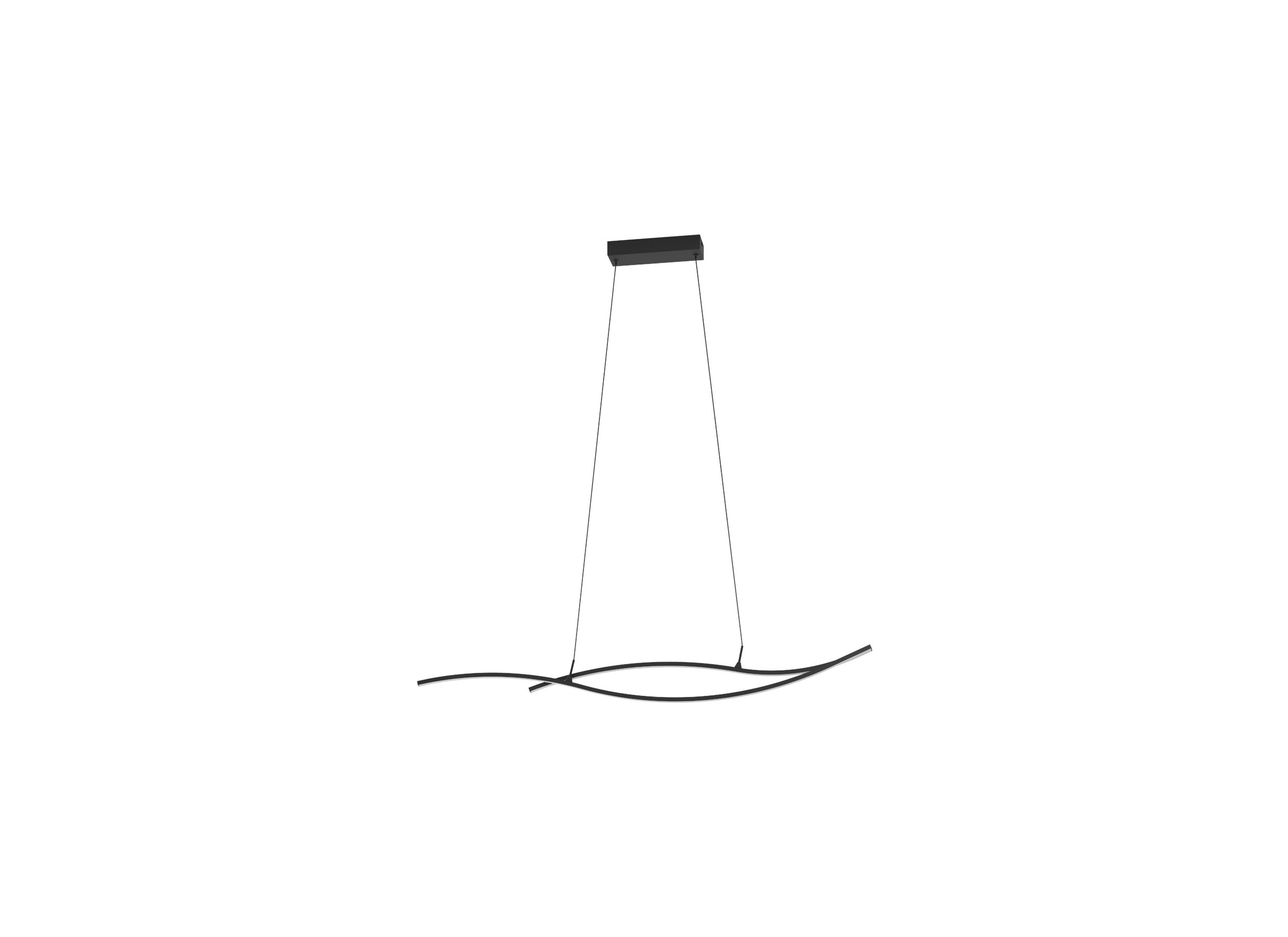 Plus Important - Suspension Grisolia 140x7cm 20W LED acier noir
