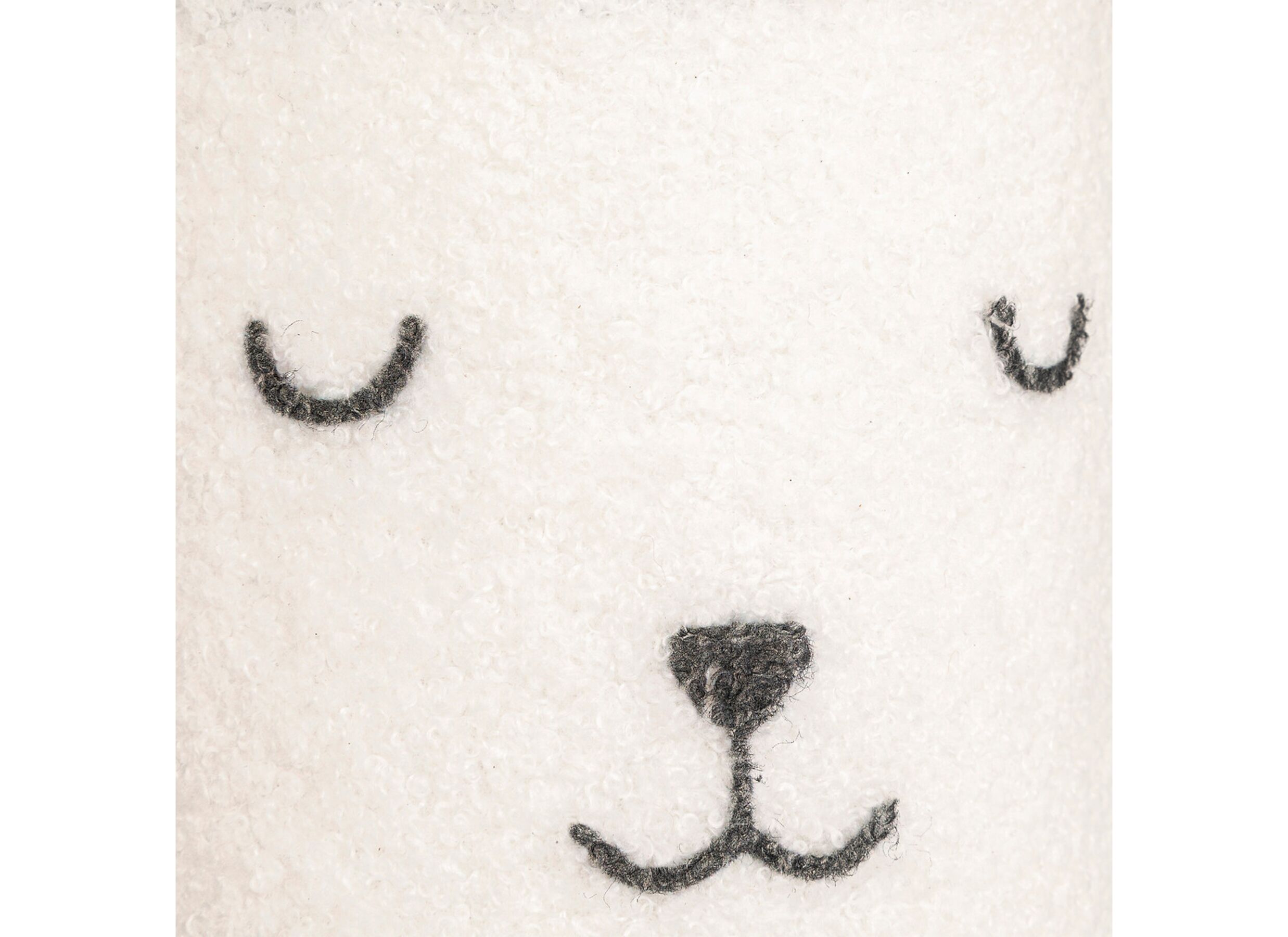 Detailfoto - Tafellamp Kids Toxey Ø15xH23cm - bouclé - wit