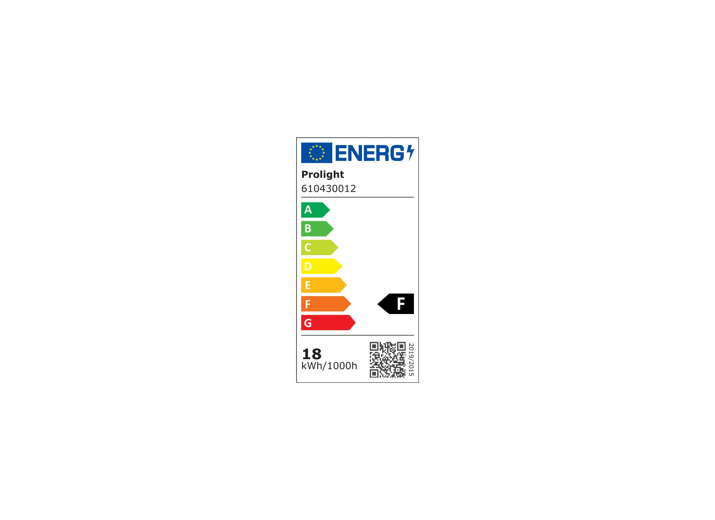 Label énergétique - Tube LED 18W T8/G13