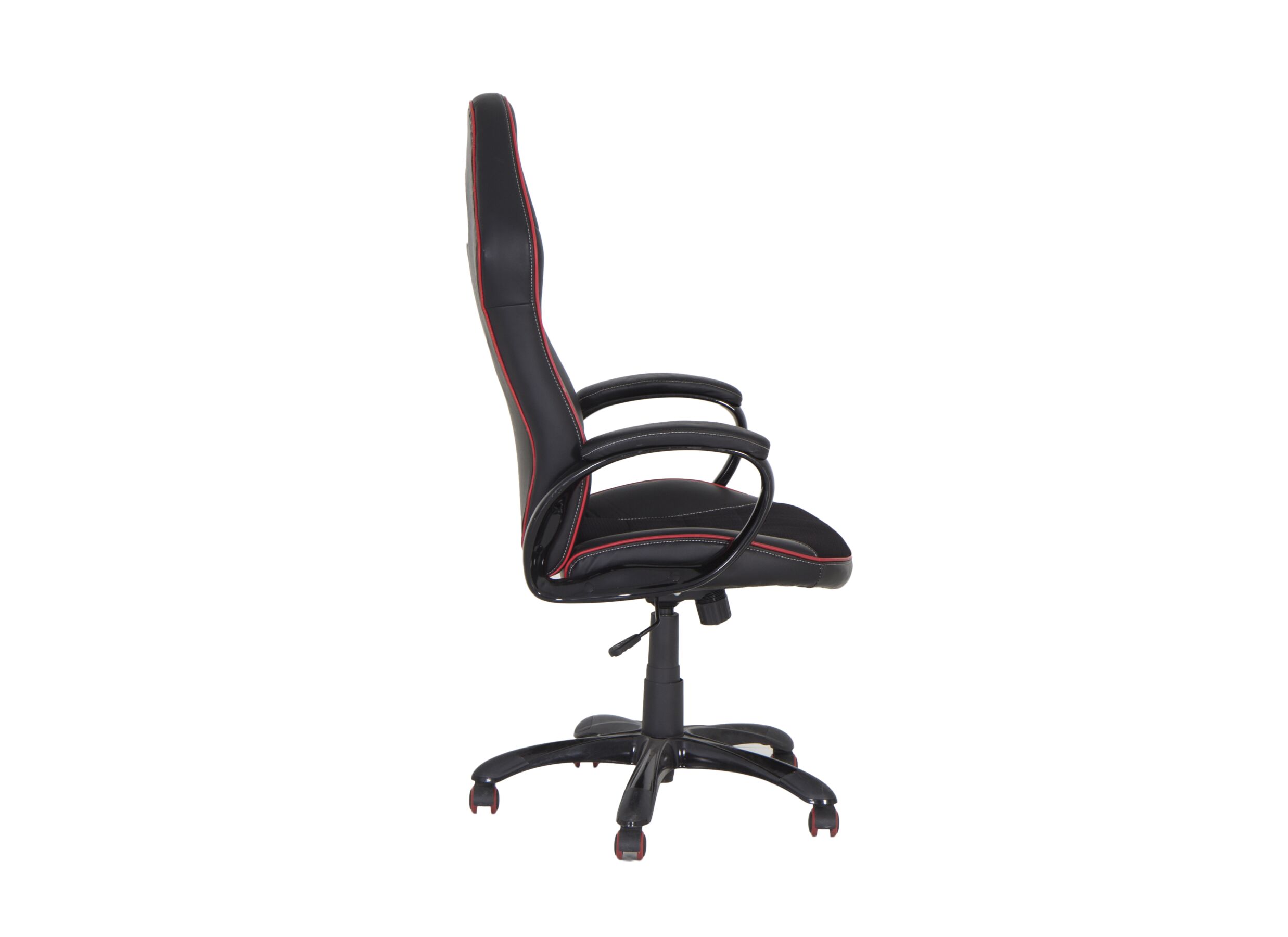Chaise gamer Trooper 67x77x132cm - similicuir - noir rouge