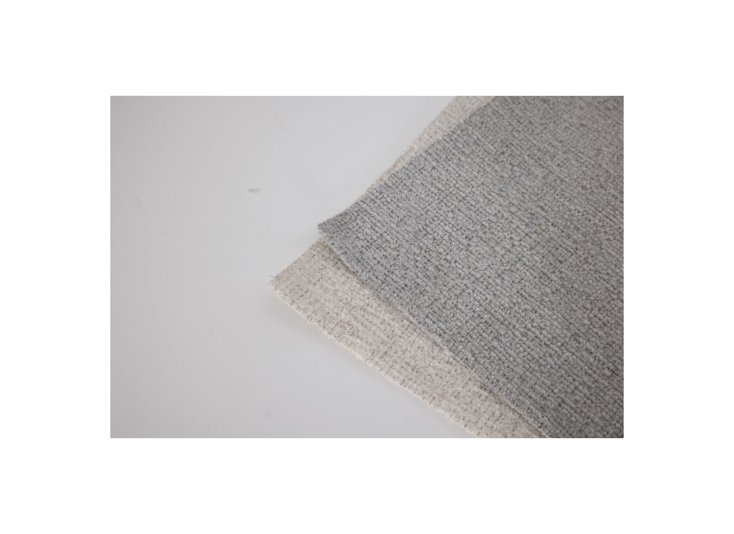 Plus Important - Canapé d'angle Down 330x370cm - tissu - crème avec relax et rangement