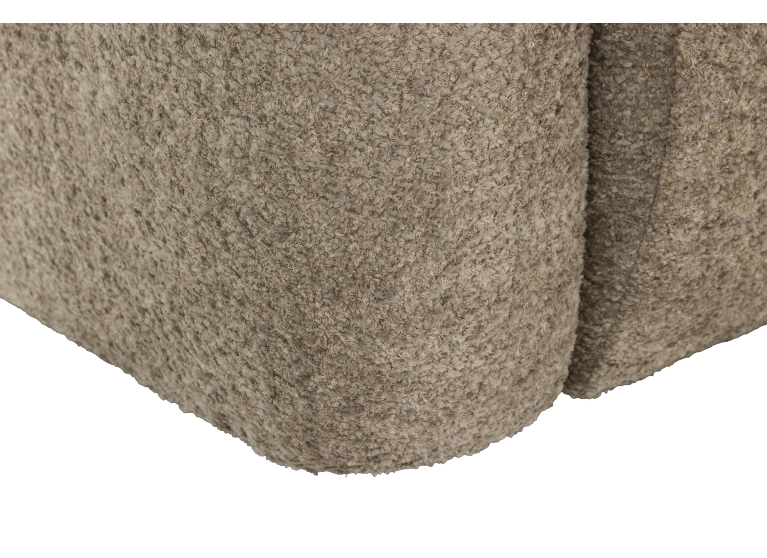 Detail - Canapé d'angle Valverde 280x223cm - bouclé - taupe