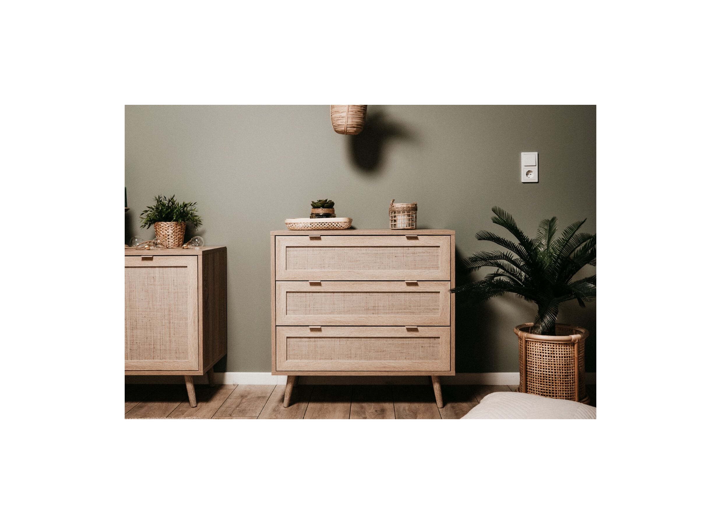 Commode Bali 80x40x80cm - mélamine - chêne sonoma