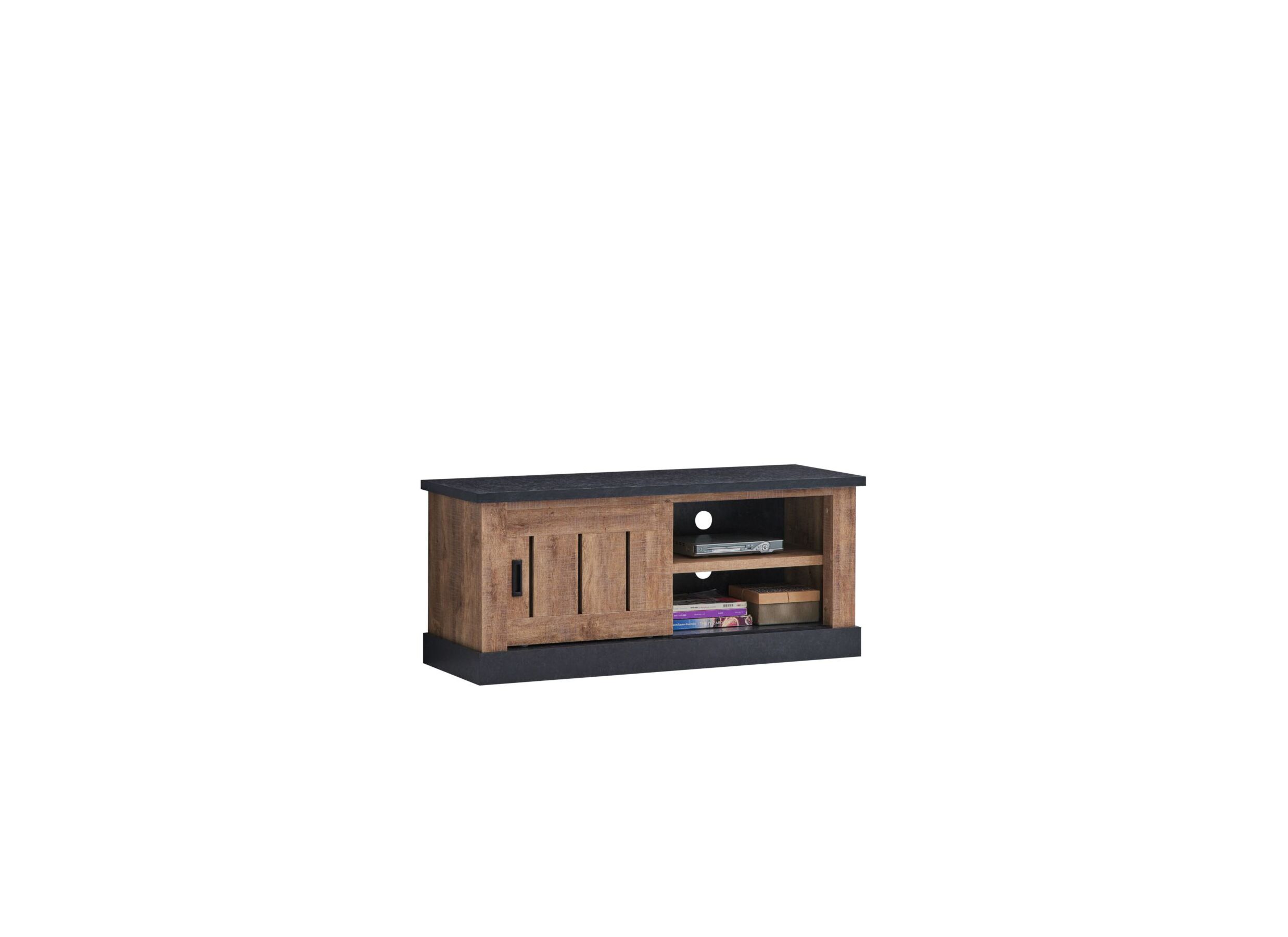 Tv-meubel Etienne 132cm - meubelplaat - industriële eik & zwart