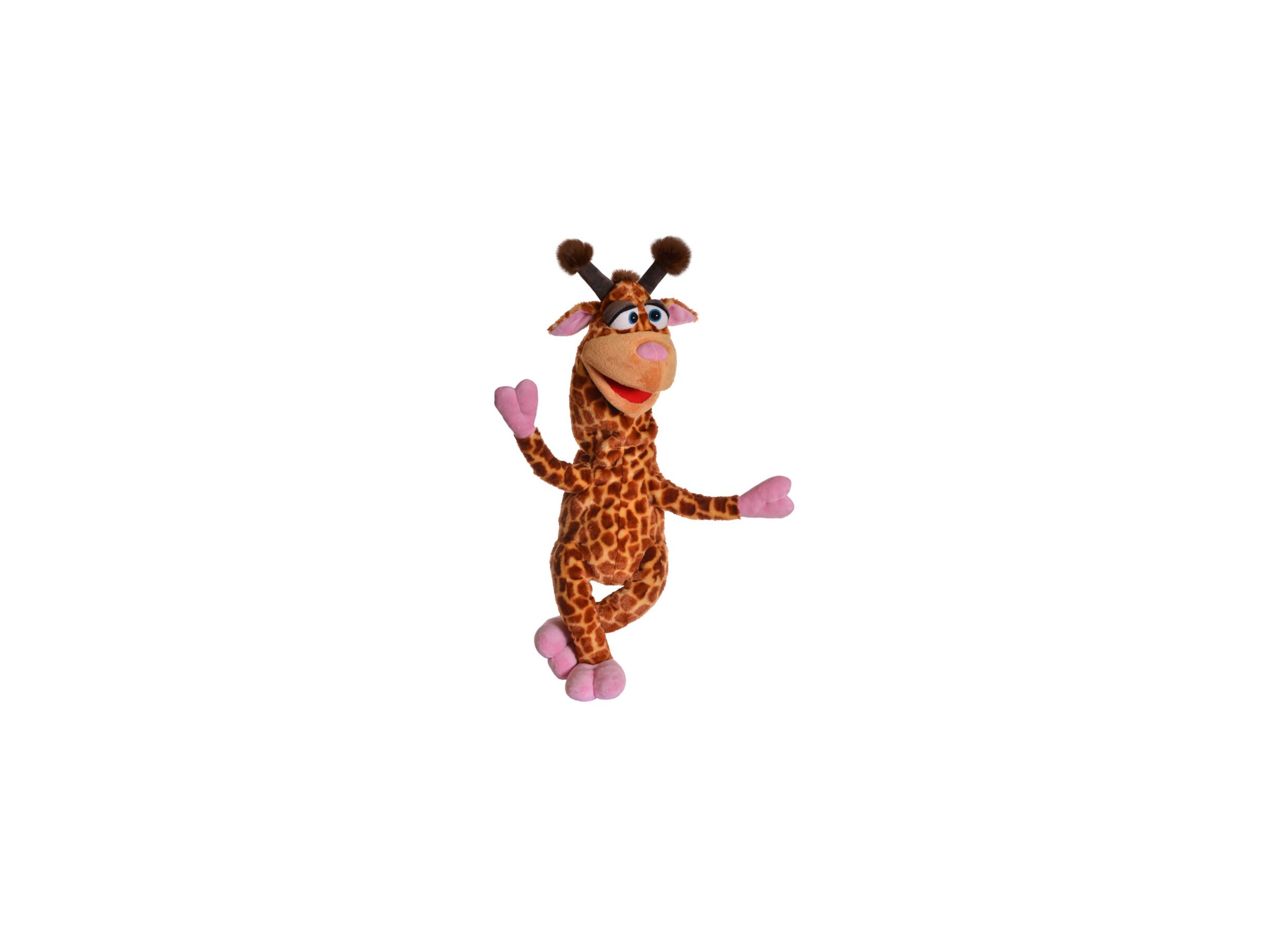 Plus Important - Marionnette à main girafe Eberhardt Flatsch H55cm - polyester - multicolore