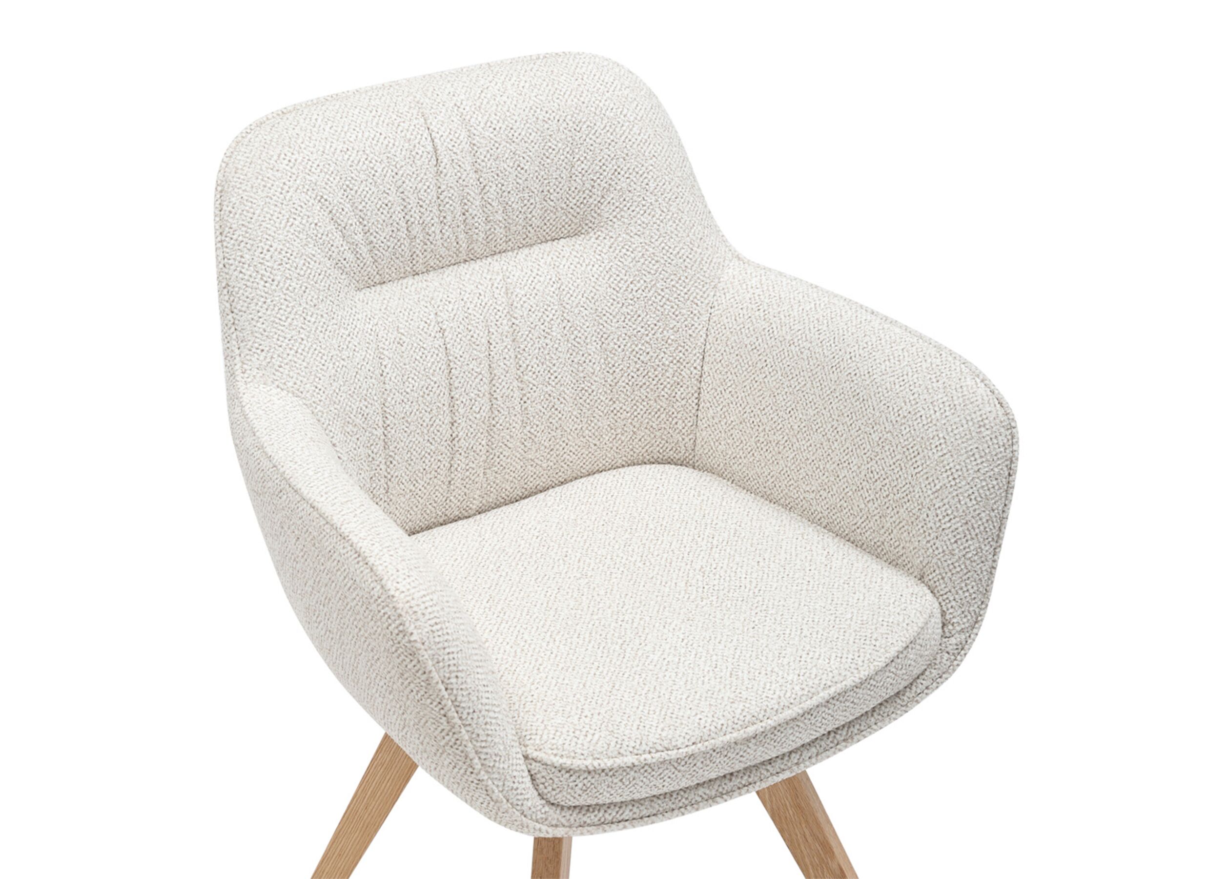 Detail - Chaise coque Tristan 63x62,5x86,5cm - fibre polyester - beige