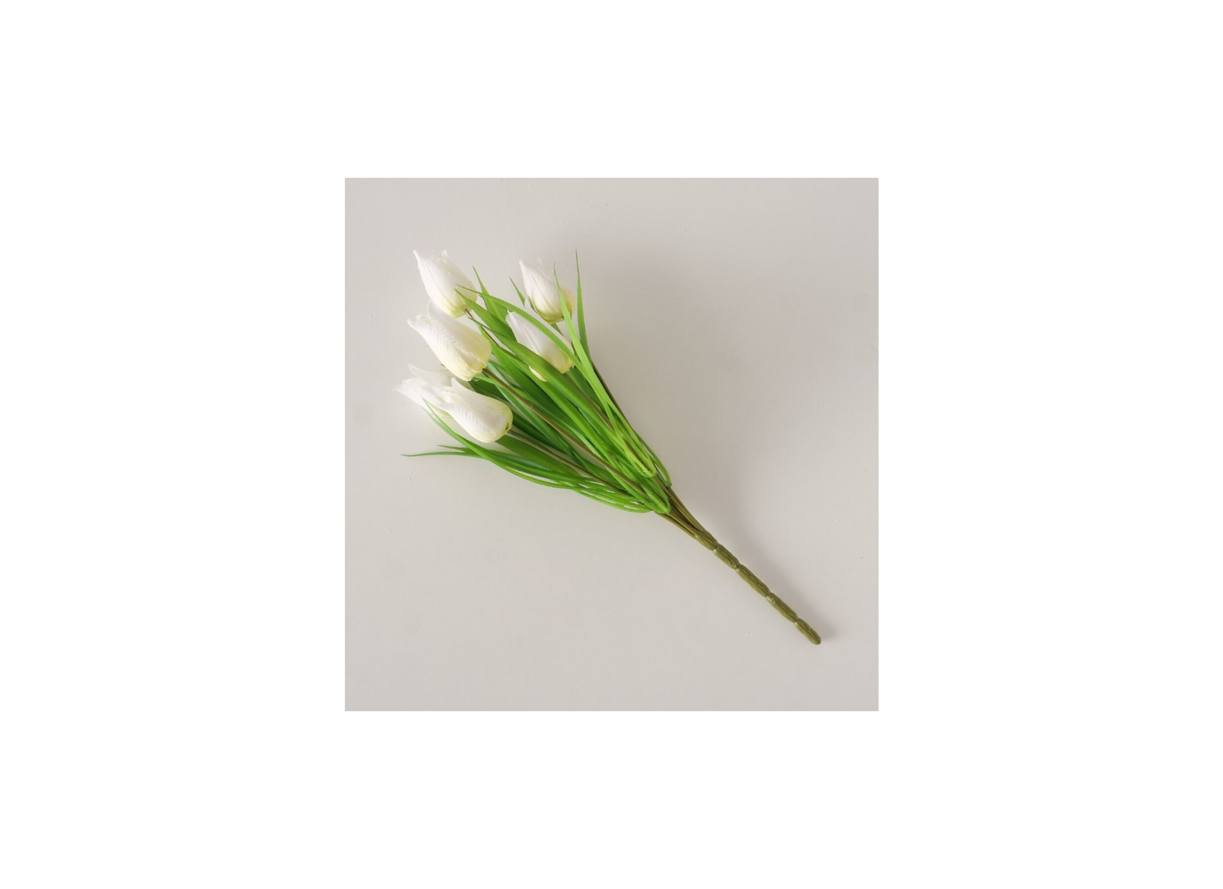 Aperçu - Fleur artificielle Tulipe H31cm - plastique - blanc