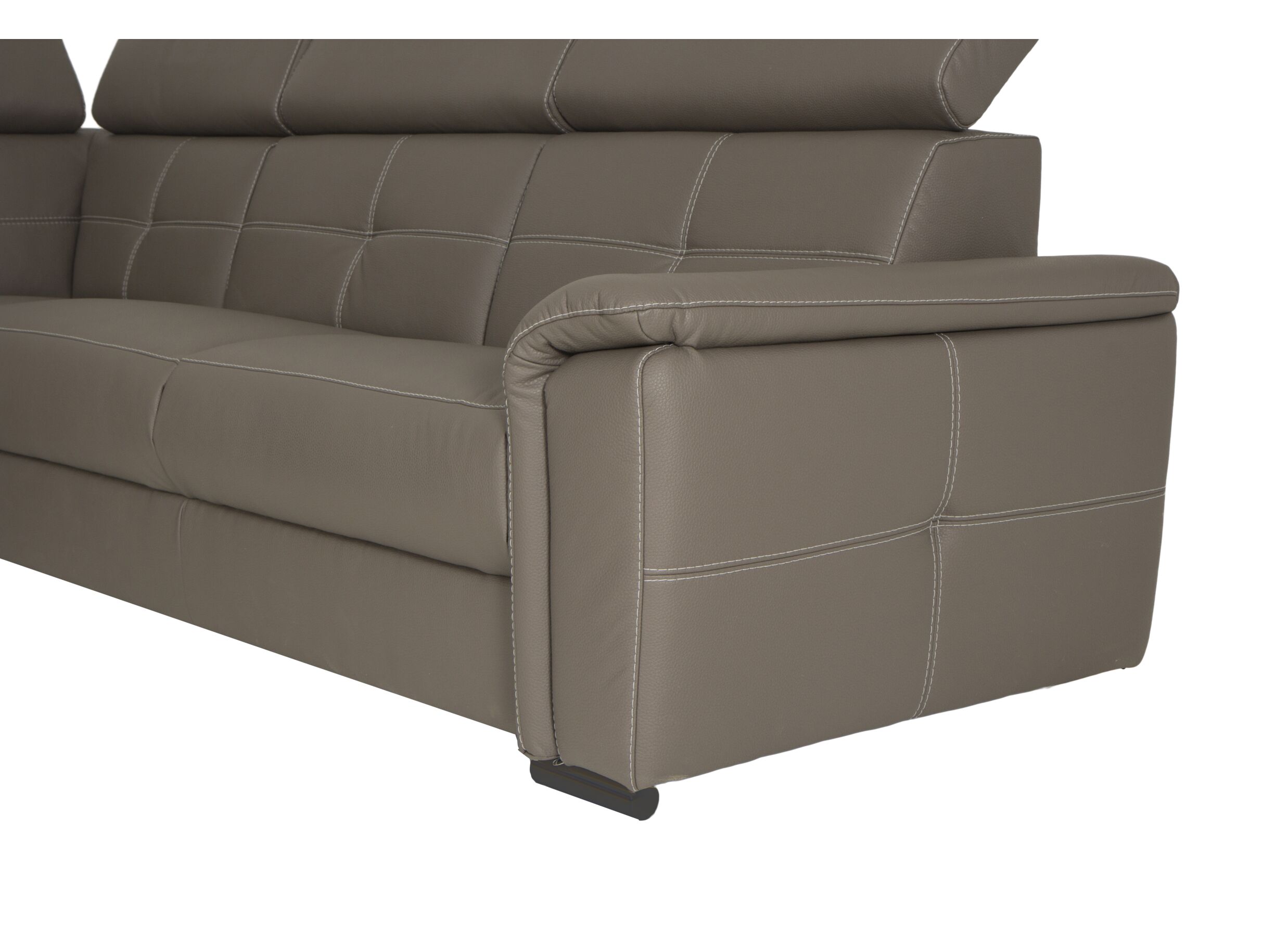 Canapé d'angle Erba 376x291cm - tissu - gris foncé avec relax