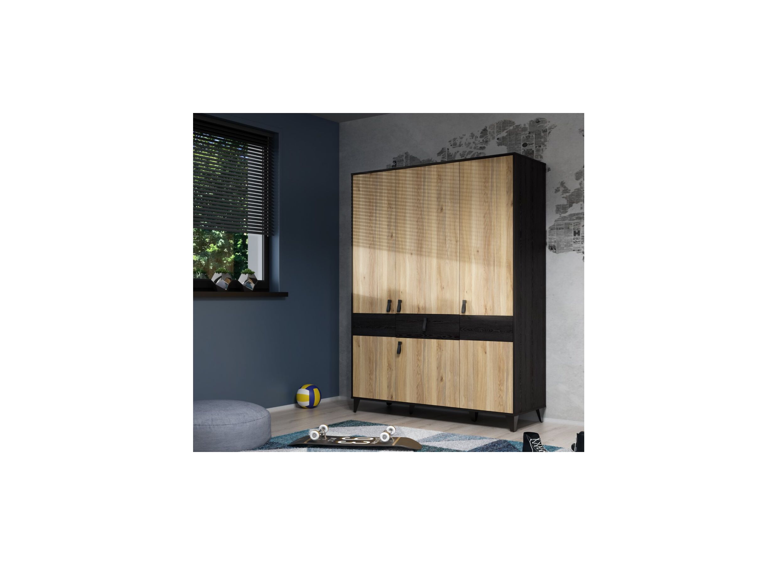 Garde-robe Lya 153cm - décor - cabezone oak/mauvella