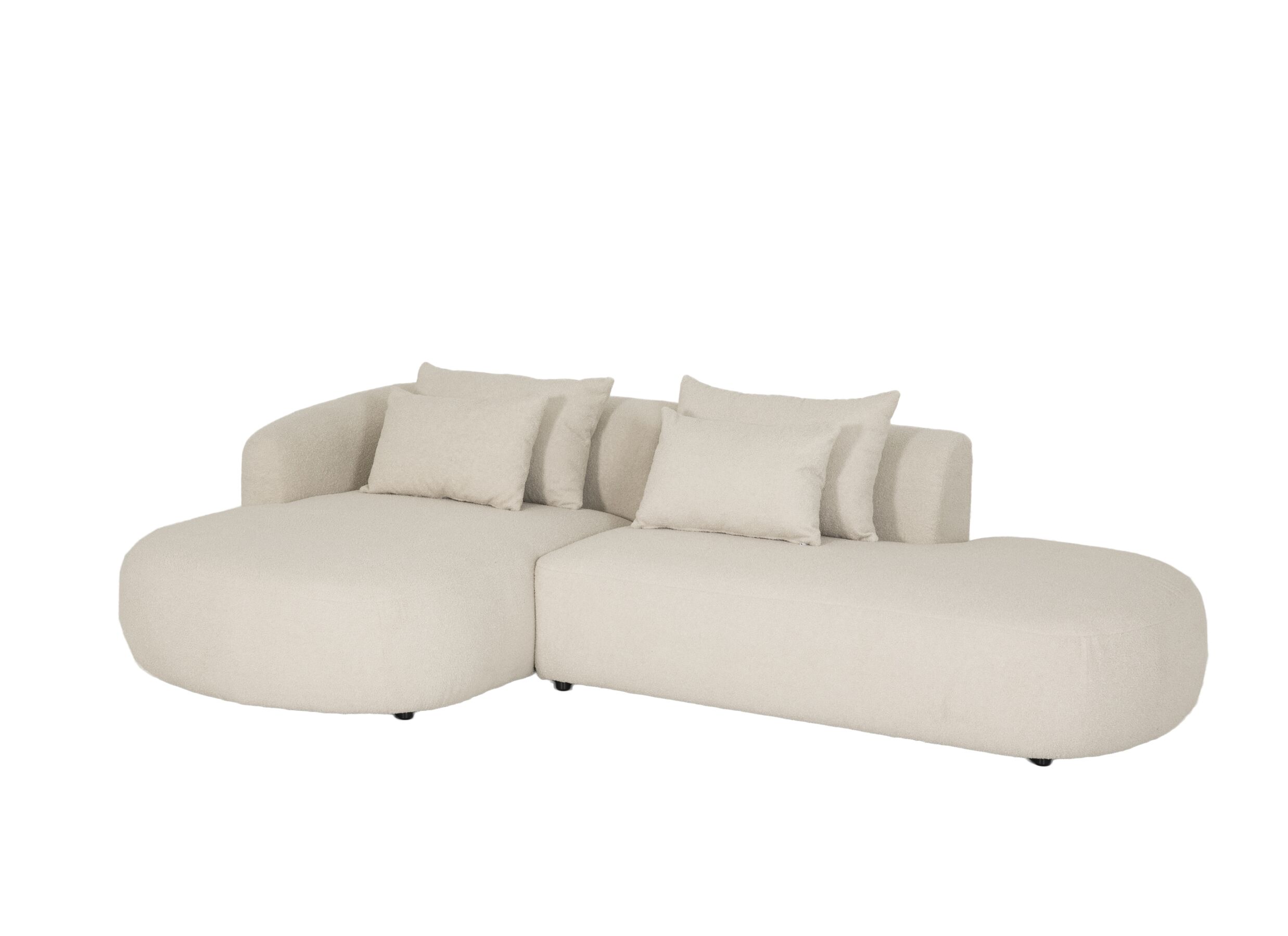 Plus Important - Canapé d'angle Euphoria 290x170cm - tissu - beige