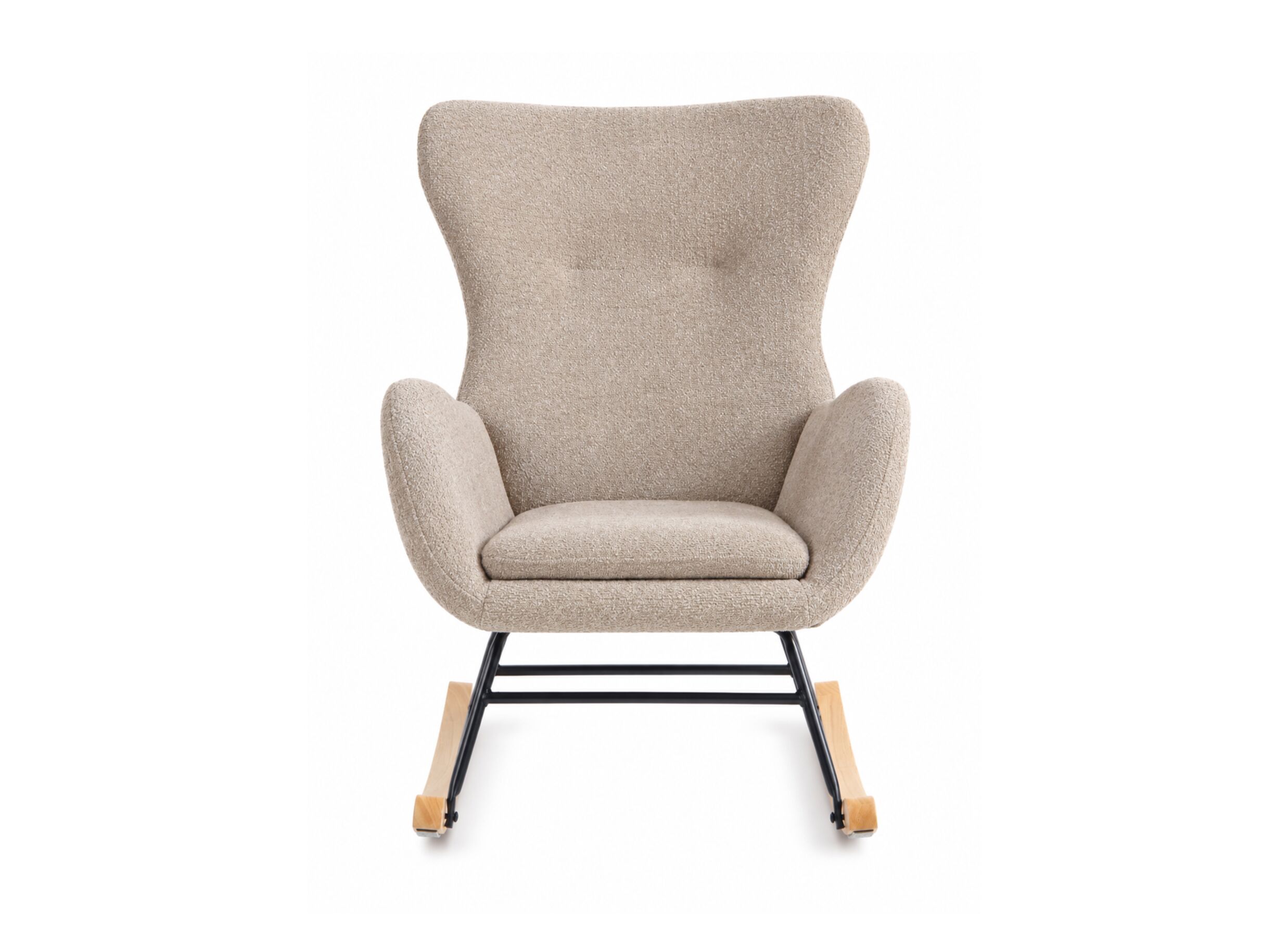 Aperçu - Fauteuil à bascule Hakka 67x70x91cm - tissu - taupe