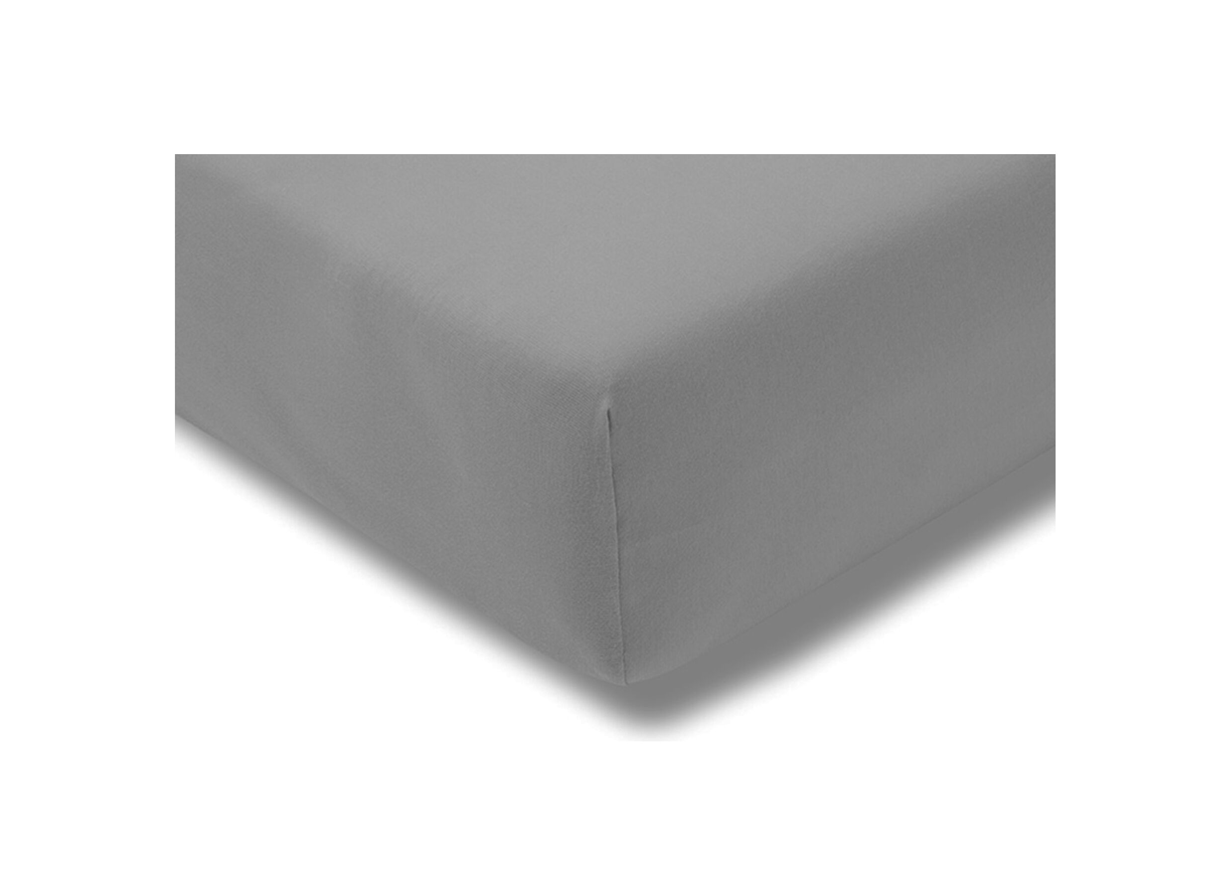 Drap-housse 90/120x200/220cm jersey coton gris - Drap-housse 90/120x200/220cm jersey coton gris