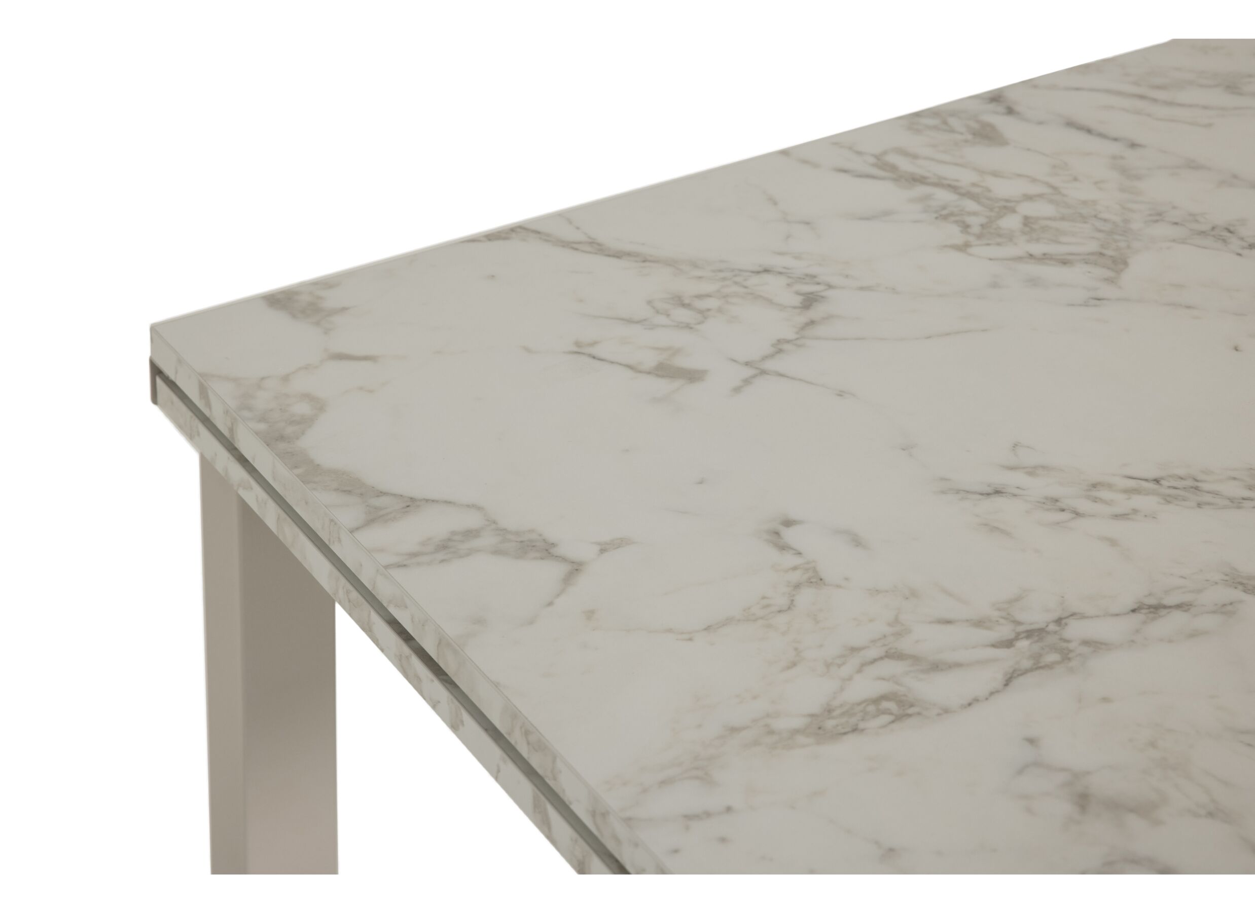 Detail - Table Vienna 120/200x80cm - décor - carrara creamy & sable
