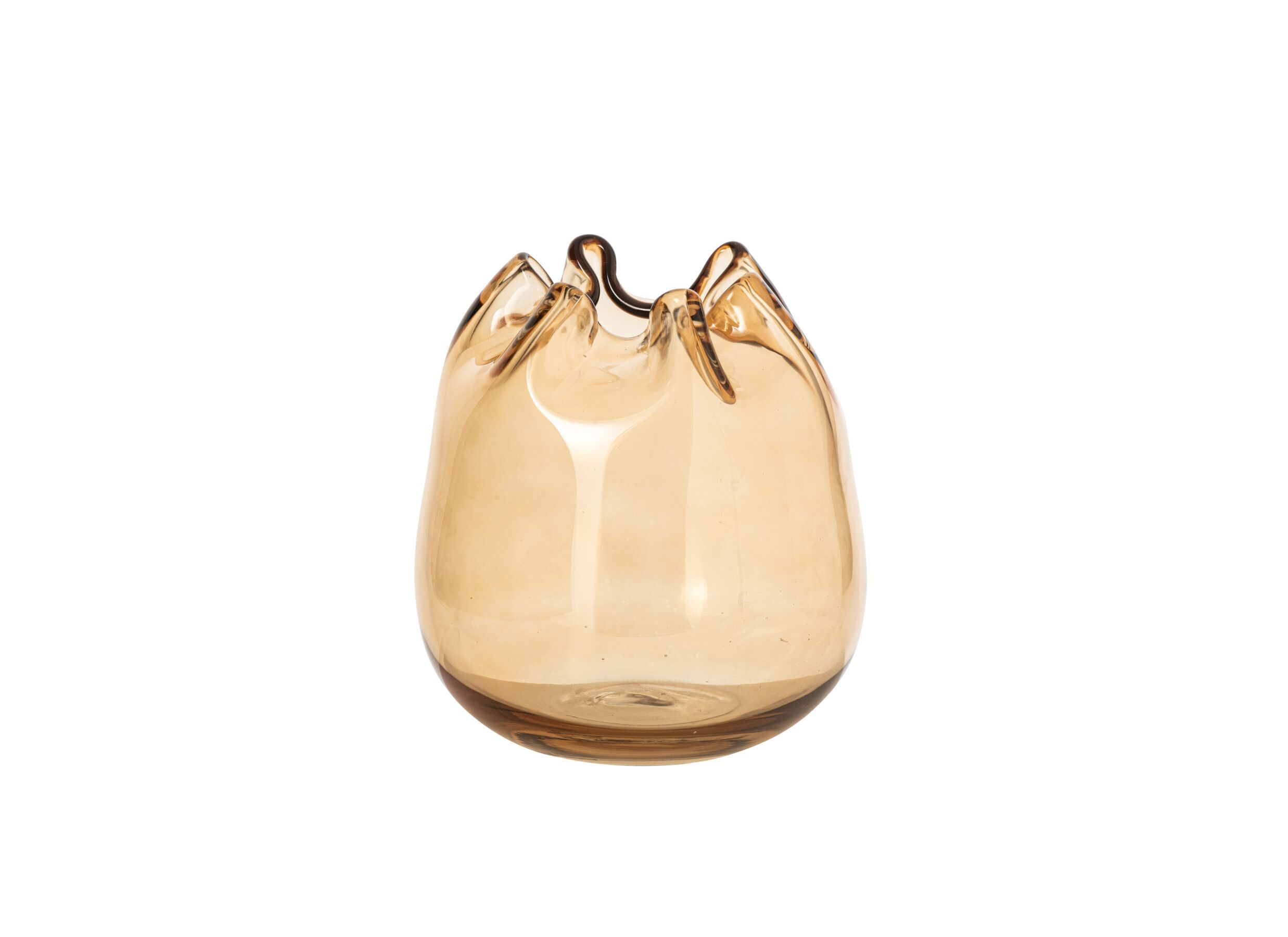 Vaas Onregelmatig H19cm - glas - goud - Vase Irrégulier H19cm - verre - doré