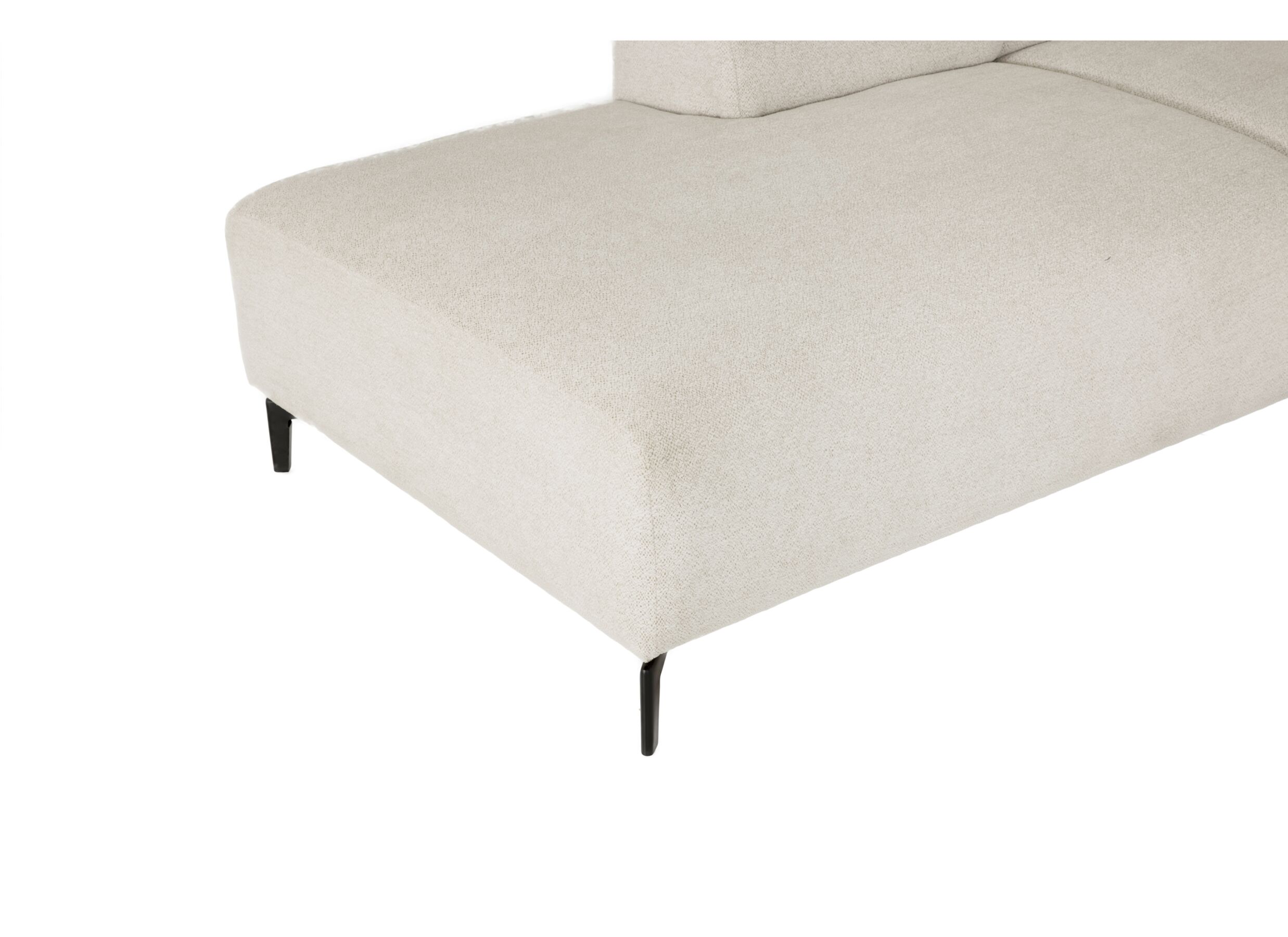Canapé d'angle Eddy 267x206cm - tissu - écru