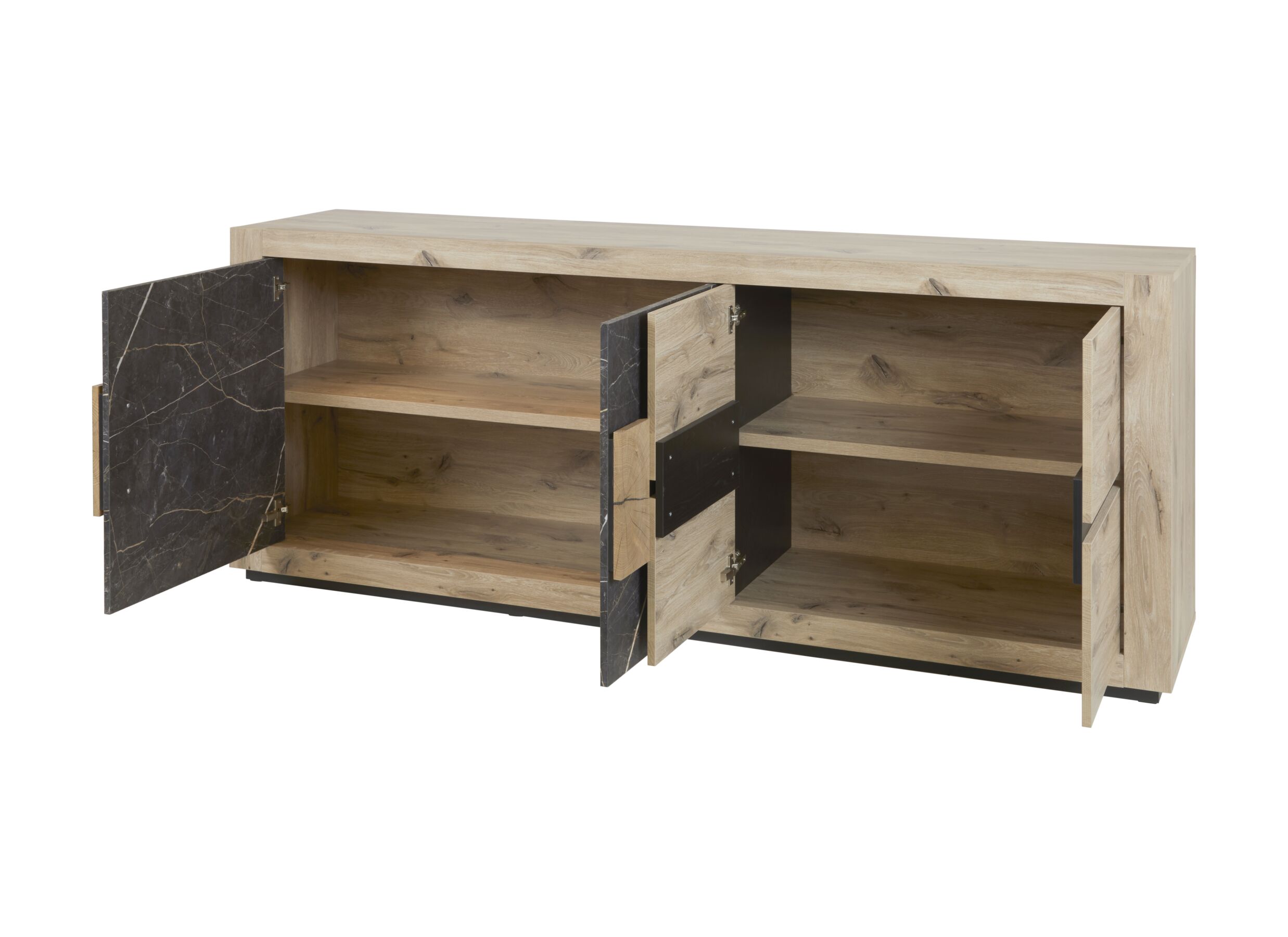 Indeling - Dressoir Sacha 240cm - melamine - canyon oak & marble