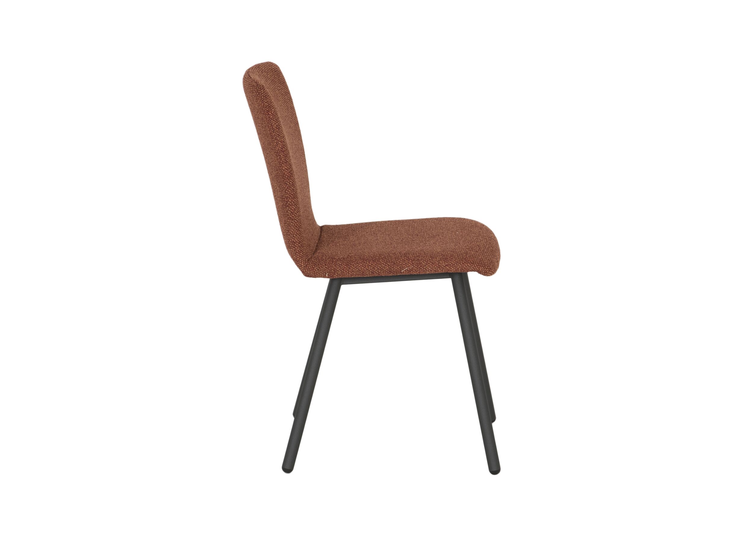 Chaise Pisa 44,5x55,5x82cm - fibre polyester/acier -tabasco