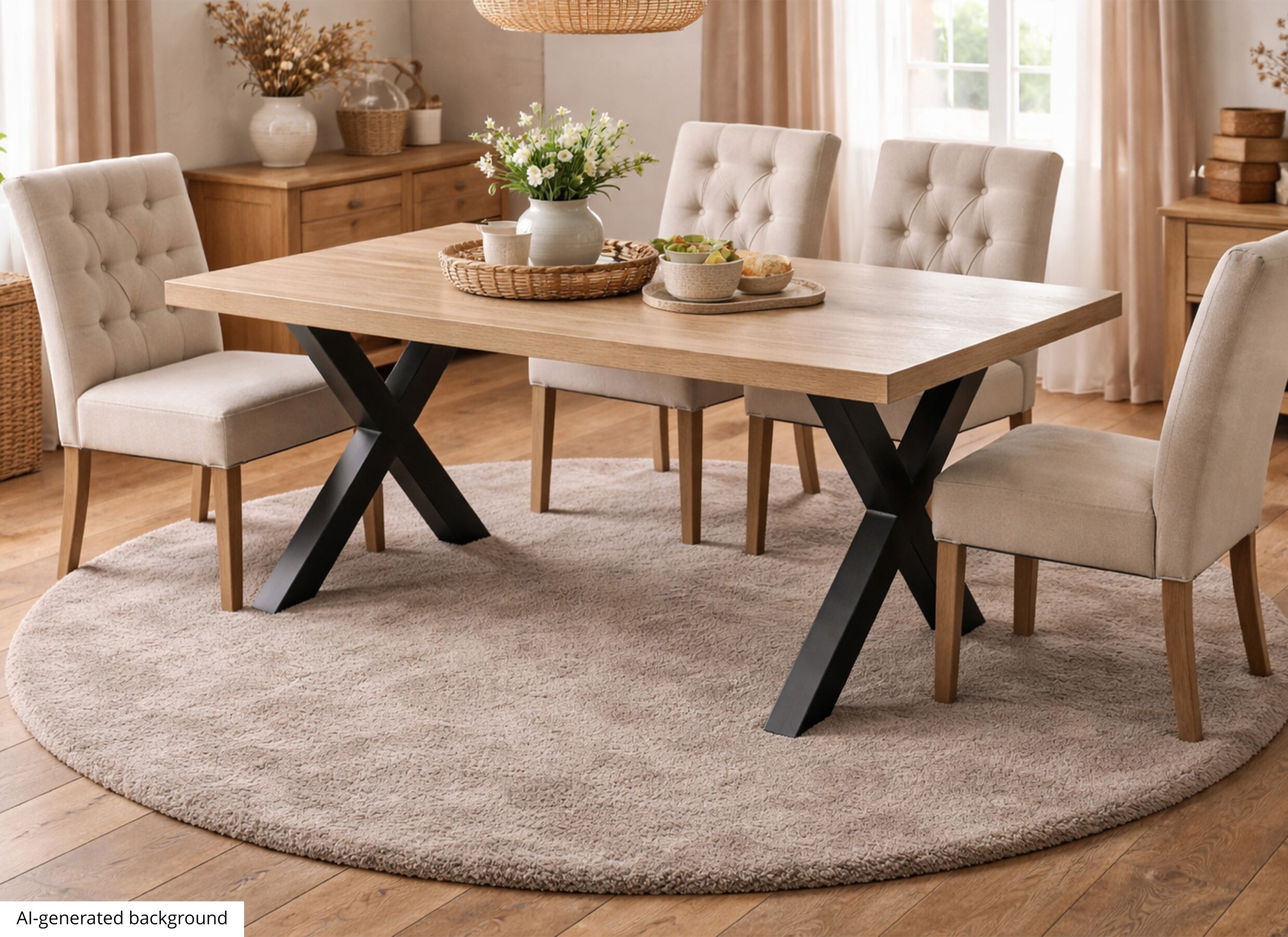 AI Generated - Tafel Marnix 170x100cm - decor - bruin