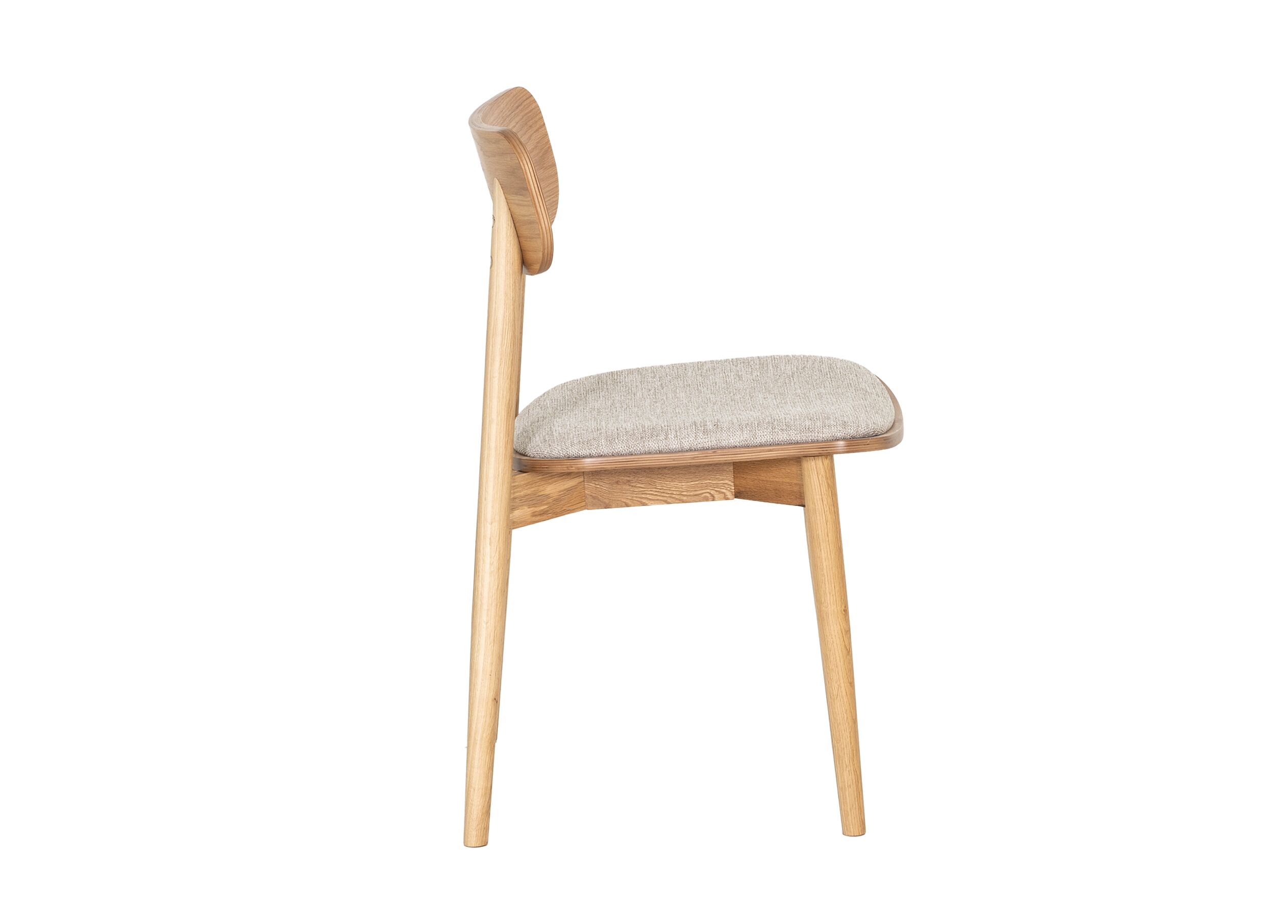 Aperçu - Chaise Walden 48x52x80cm - chêne massif & tissu - naturel